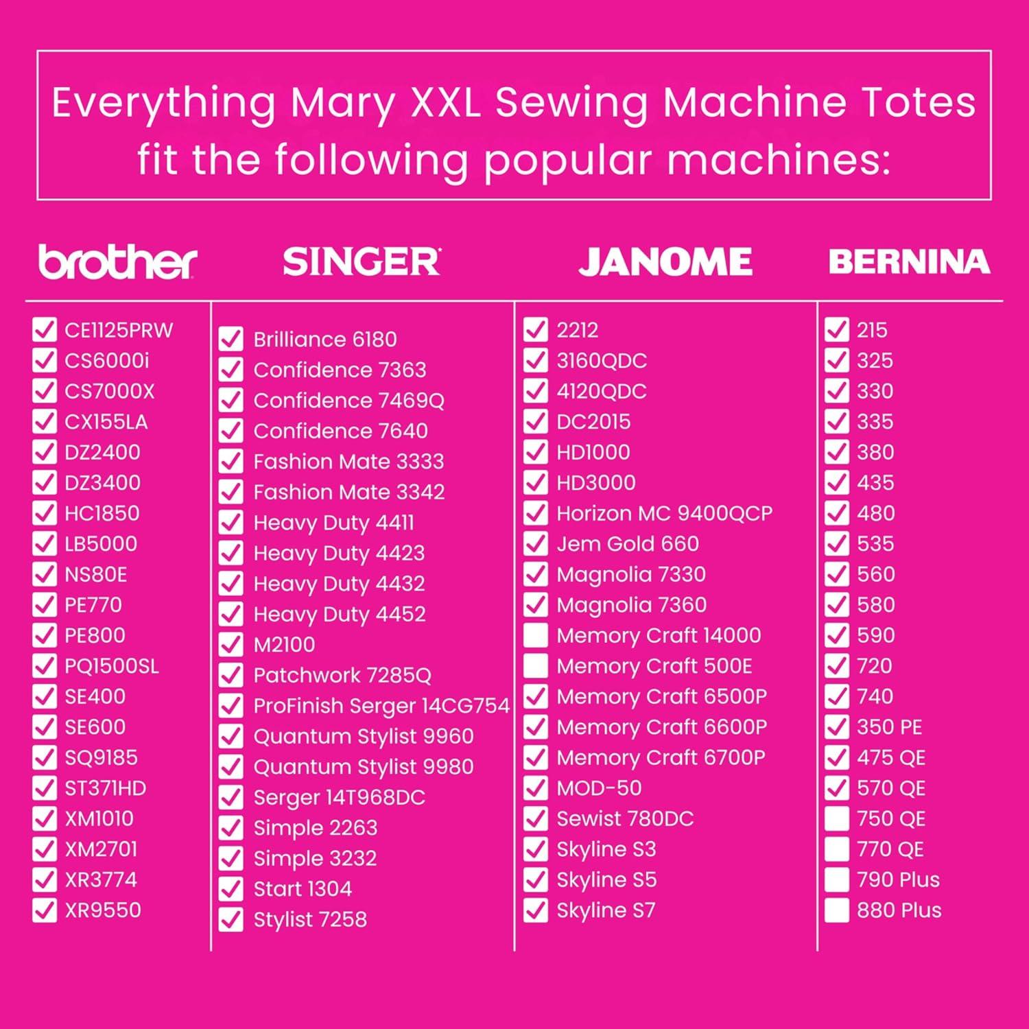 Carro de Máquina de Coser Deluxe Todo Mary XXL Negro