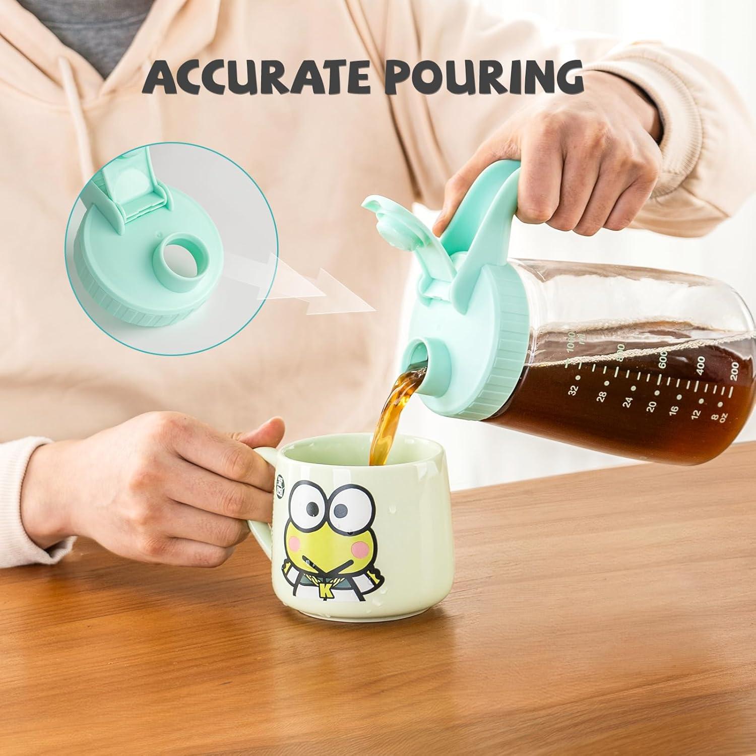 Jarra de Leche Materna COMI 1.01L Vidrio Borosilicato Verde