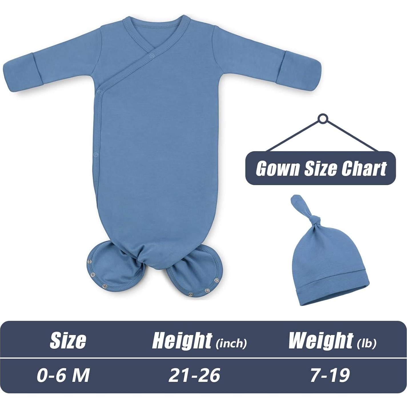 Vestido de Bebé Anudado MVUOCR Algodón 0-6 Meses Lavanda