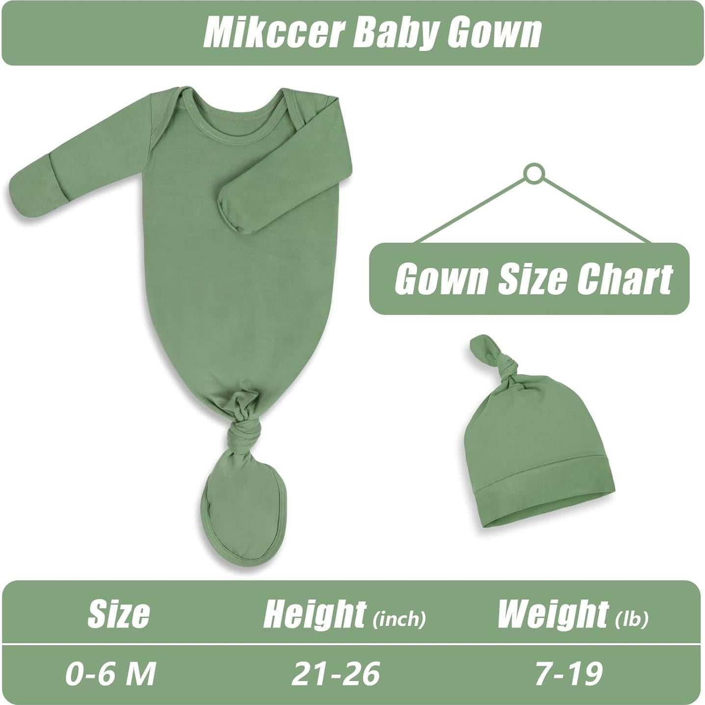 Vestido Anudado para Bebé Mikccer 0-6 Meses Beige Suave