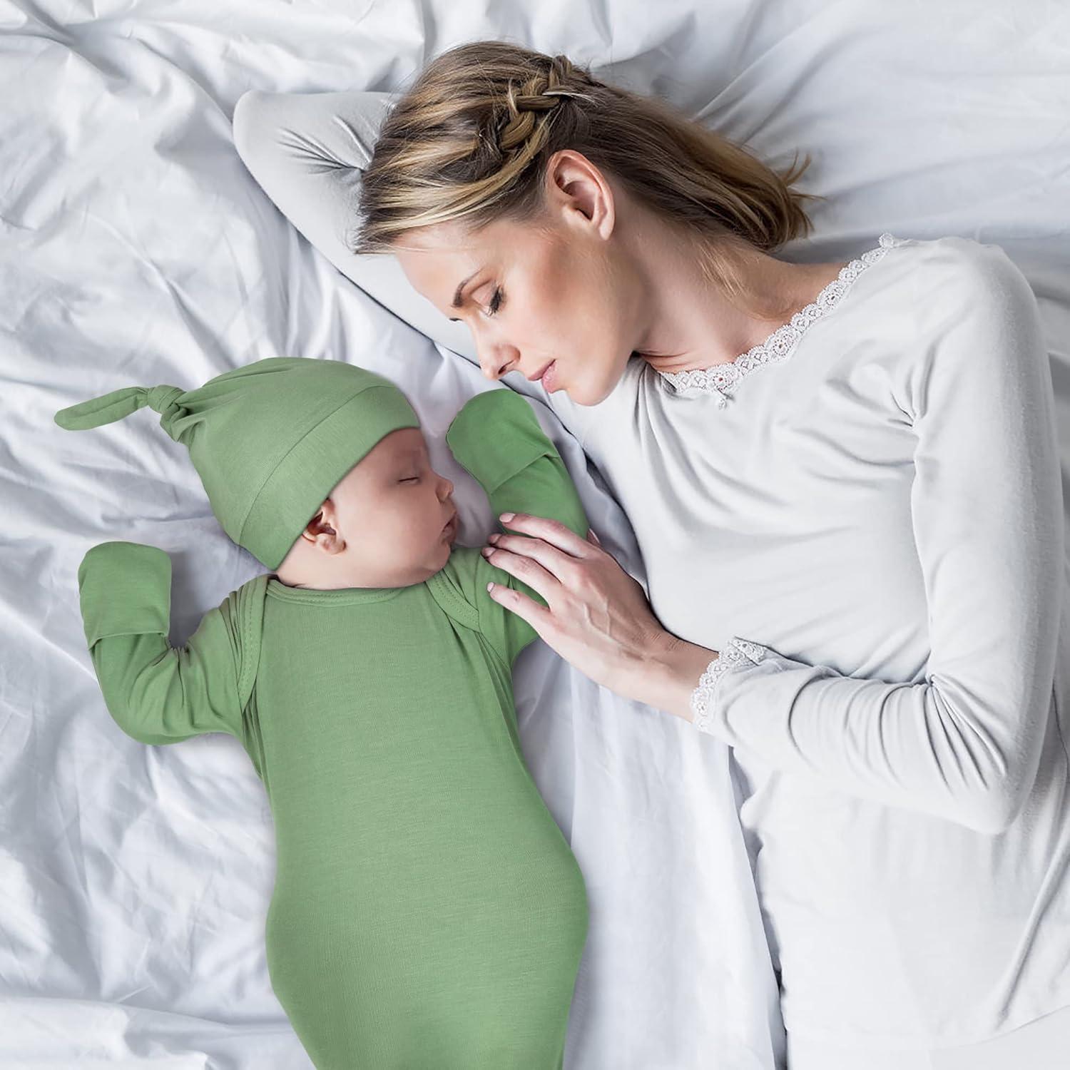 Vestido Anudado para Bebé Mikccer 0-6 Meses Beige Suave