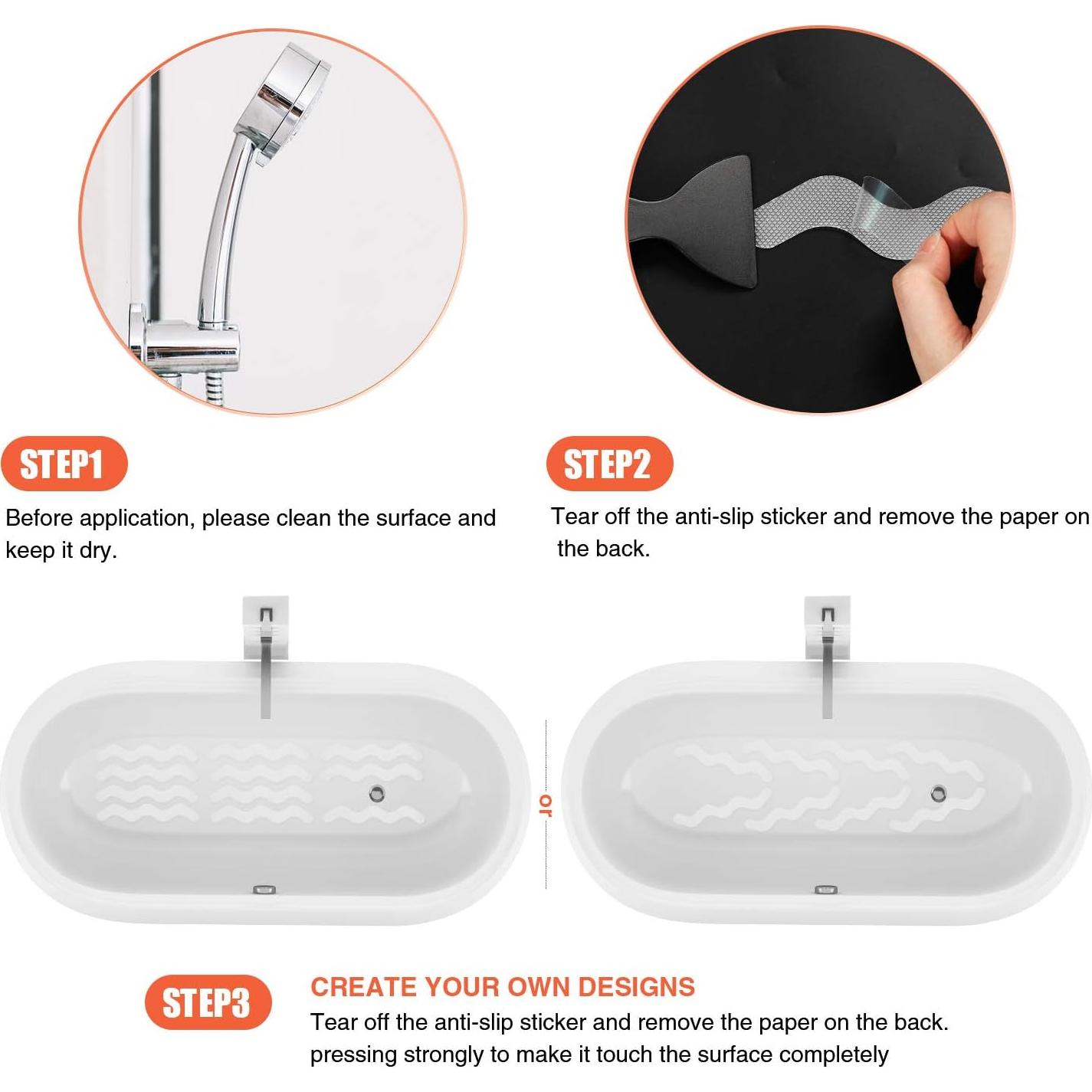 Pegatinas Antideslizantes Secopad 36 PCS para Ducha y Baño