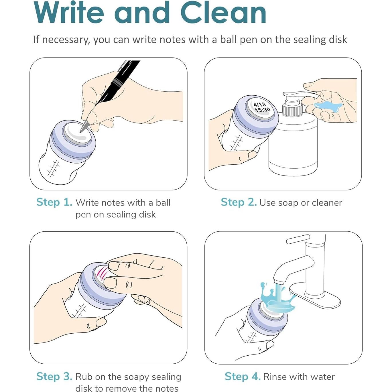 Tapa de Tornillo Maymom Azul Claro x6 para Botellas Avent