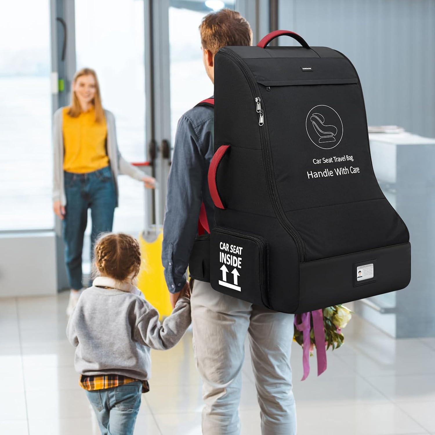 Bolsa de Viaje Acolchada para Asiento de Coche RAINSMORE - Negro