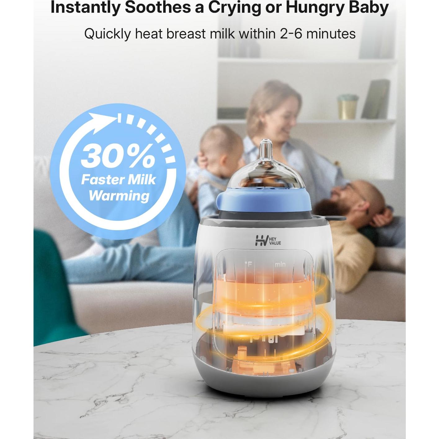 Calentador de Biberones HEYVALUE 10-en-1 con Pantalla LED