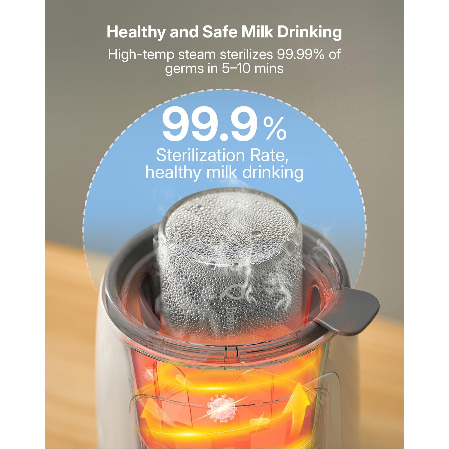 Calentador de Biberones HEYVALUE 10-en-1 con Pantalla LED