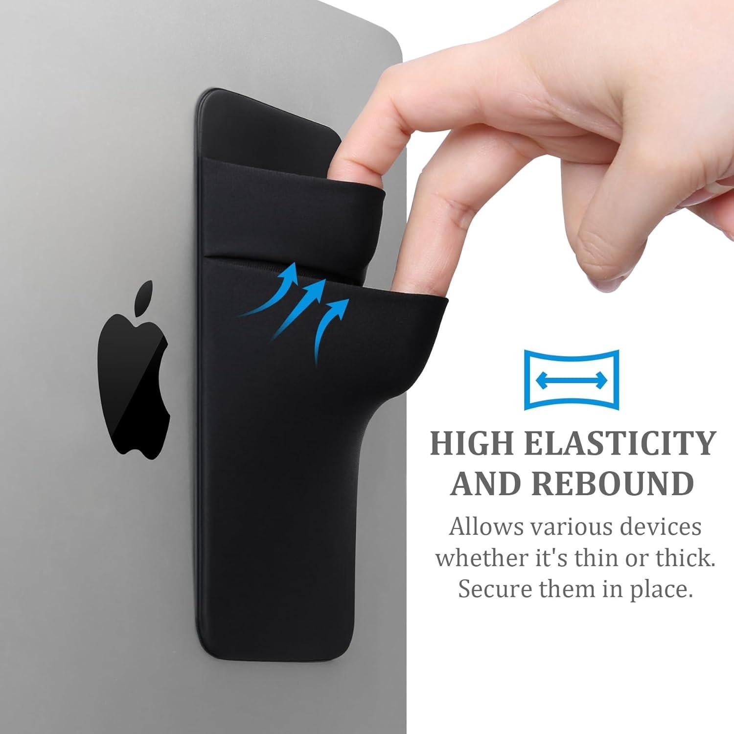 Funda Adhesiva para Disco Duro SSD Lacdo 2 Bolsillos Negro