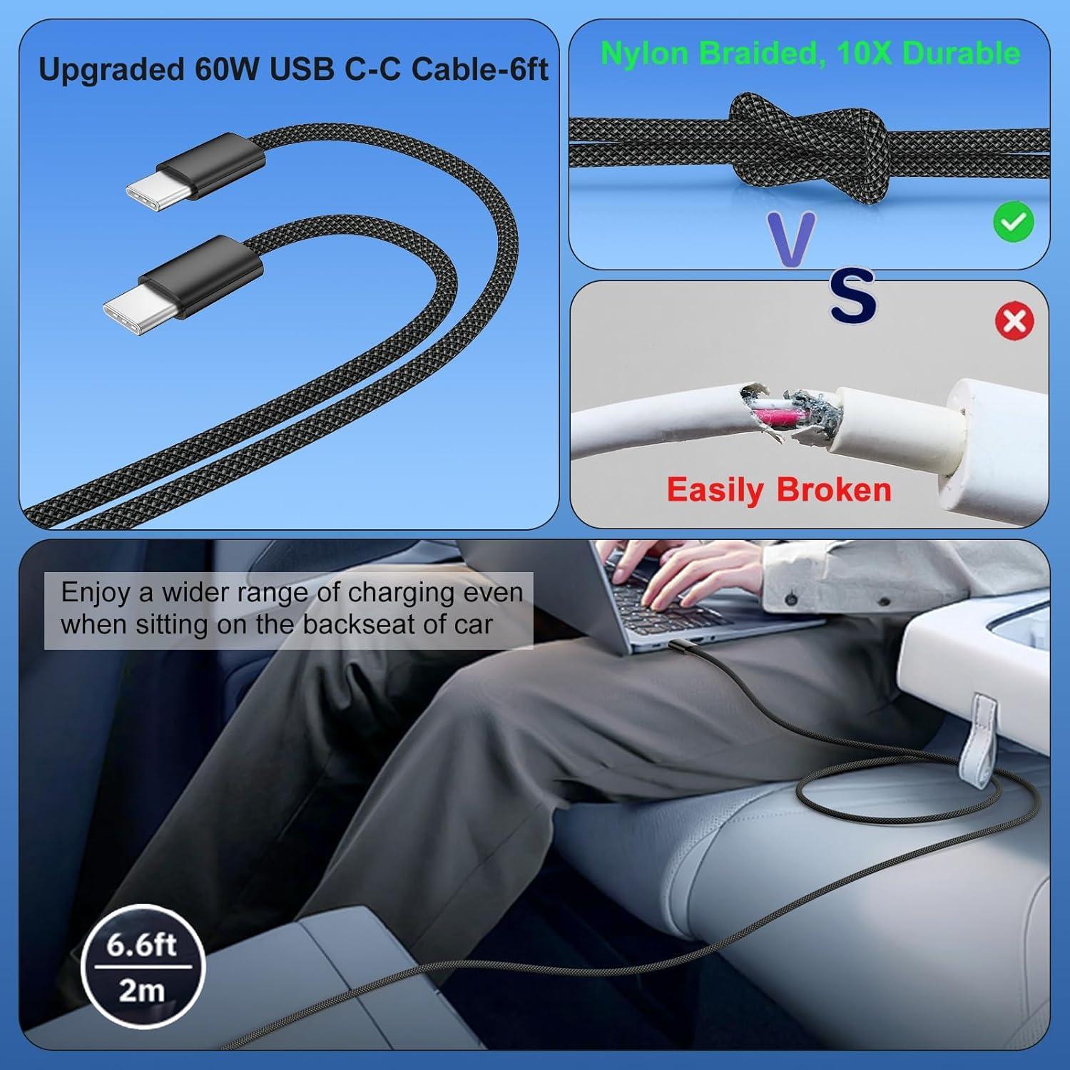 Cargador de coche USB C Avatcen 65W 4 Puertos para iPhone 16