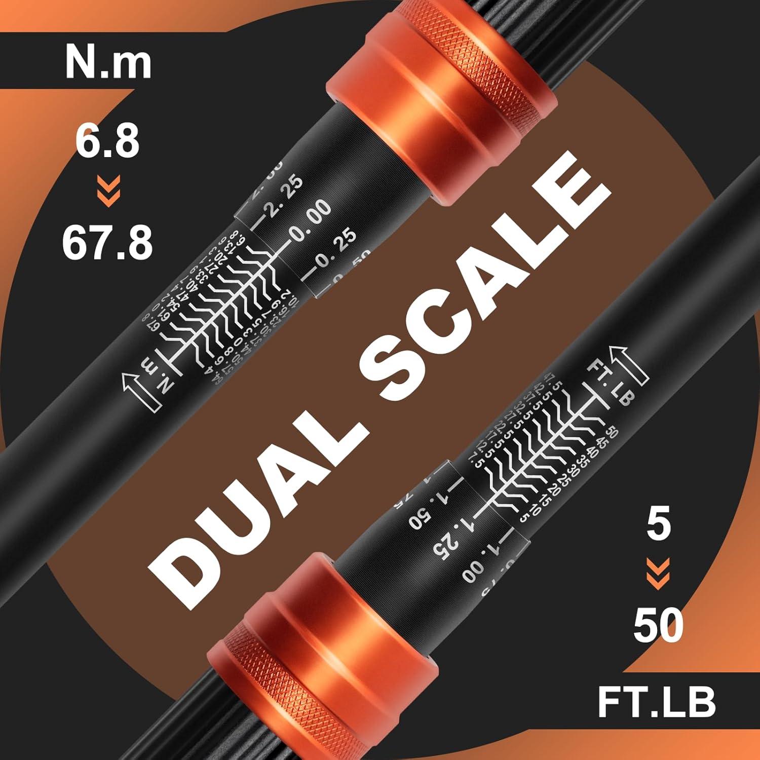 Llave de Torque Kerry 3/8" 5-50 Lb.Pie (6.8-67.8 Nm) Alta Precisión