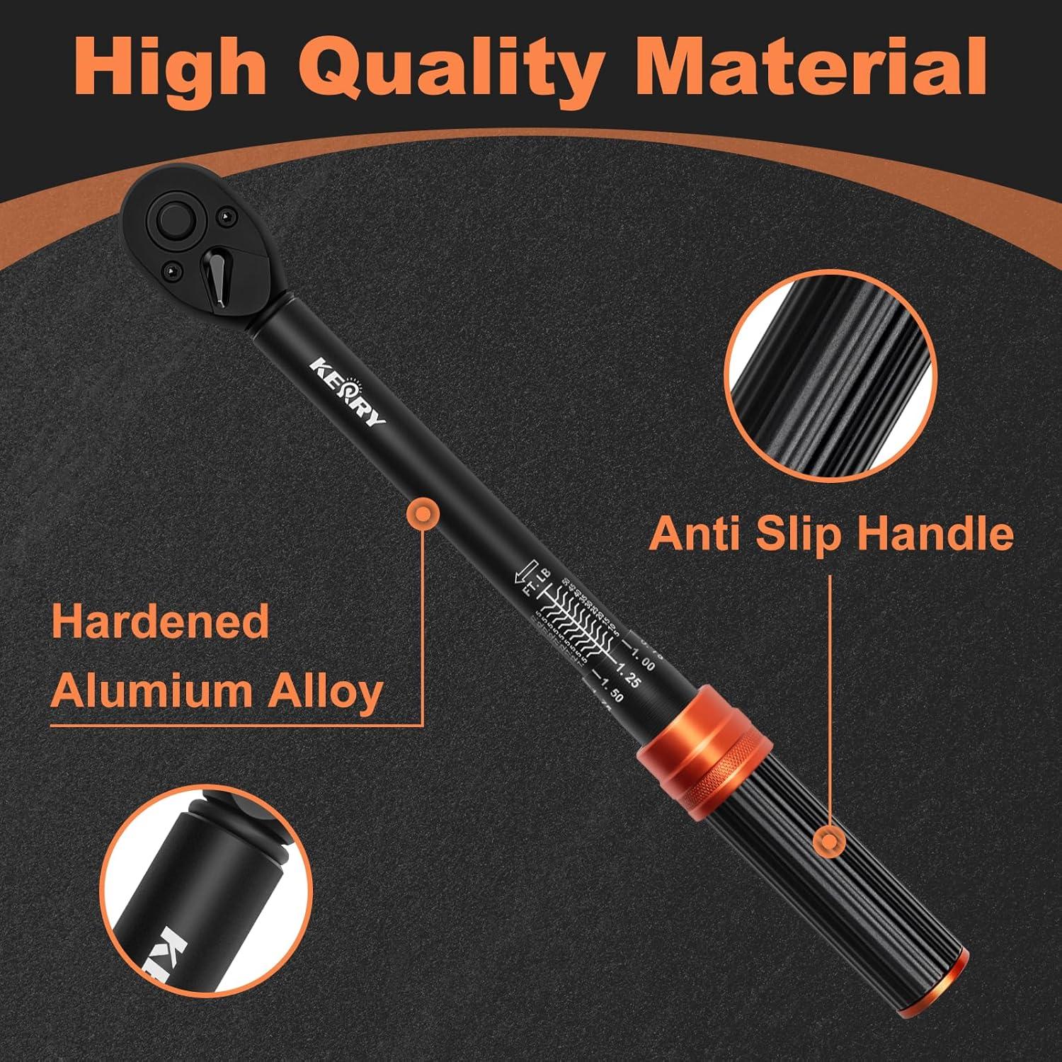 Llave de Torque Kerry 3/8" 5-50 Lb.Pie (6.8-67.8 Nm) Alta Precisión