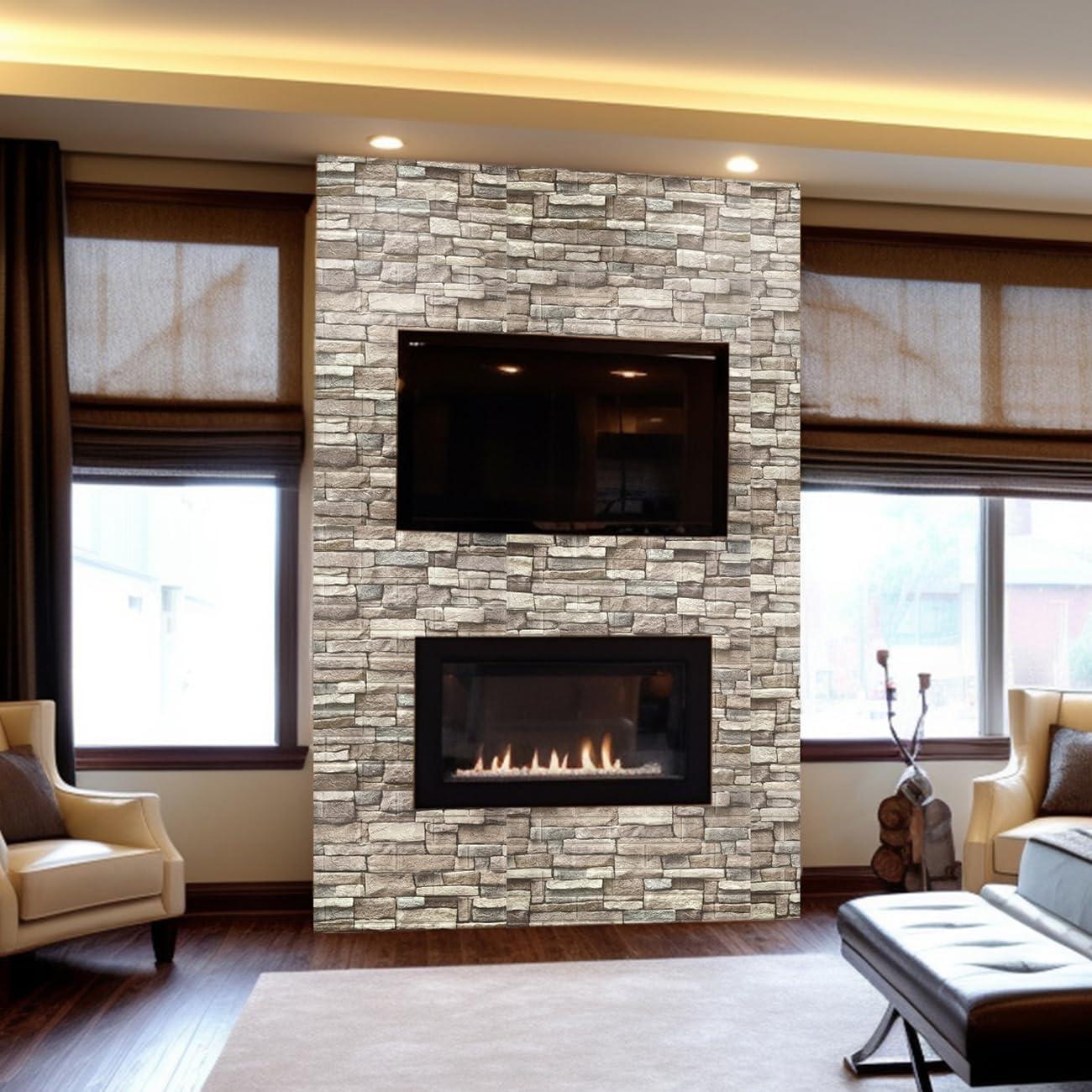 Paneles de Pared 3D Autoadhesivos Yutianli 10PCS Ladrillo Falso