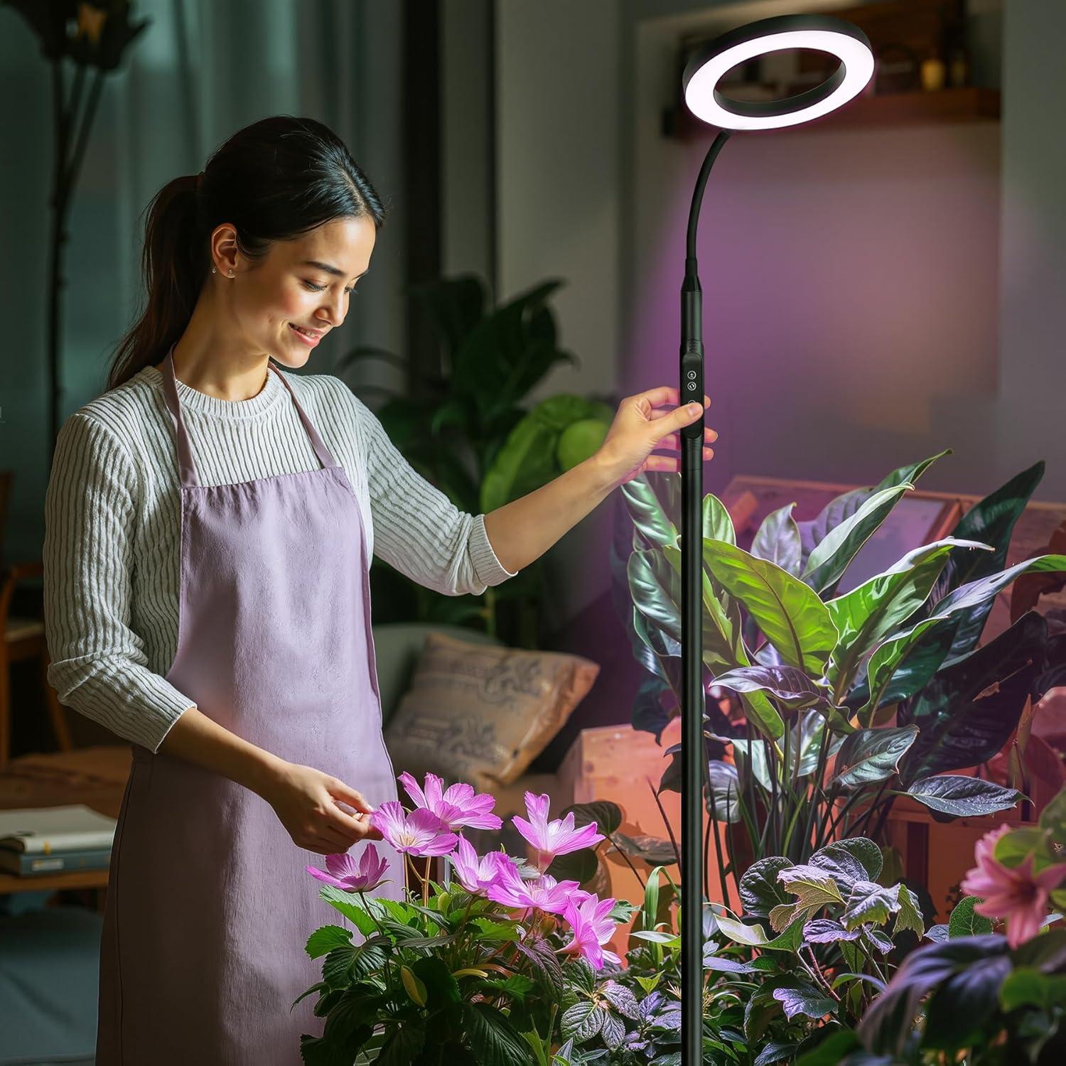 Luz de Cultivo LED 20W Vsoke Espectro Completo Altura Ajustable