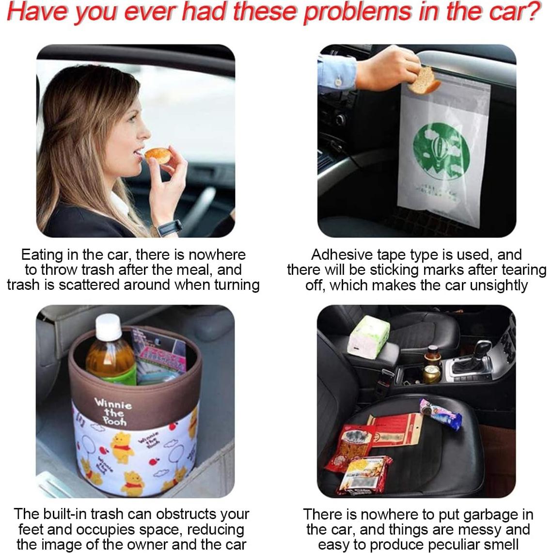 Basurero de Auto BLAU GRUN Mini Portátil Impermeable Negro