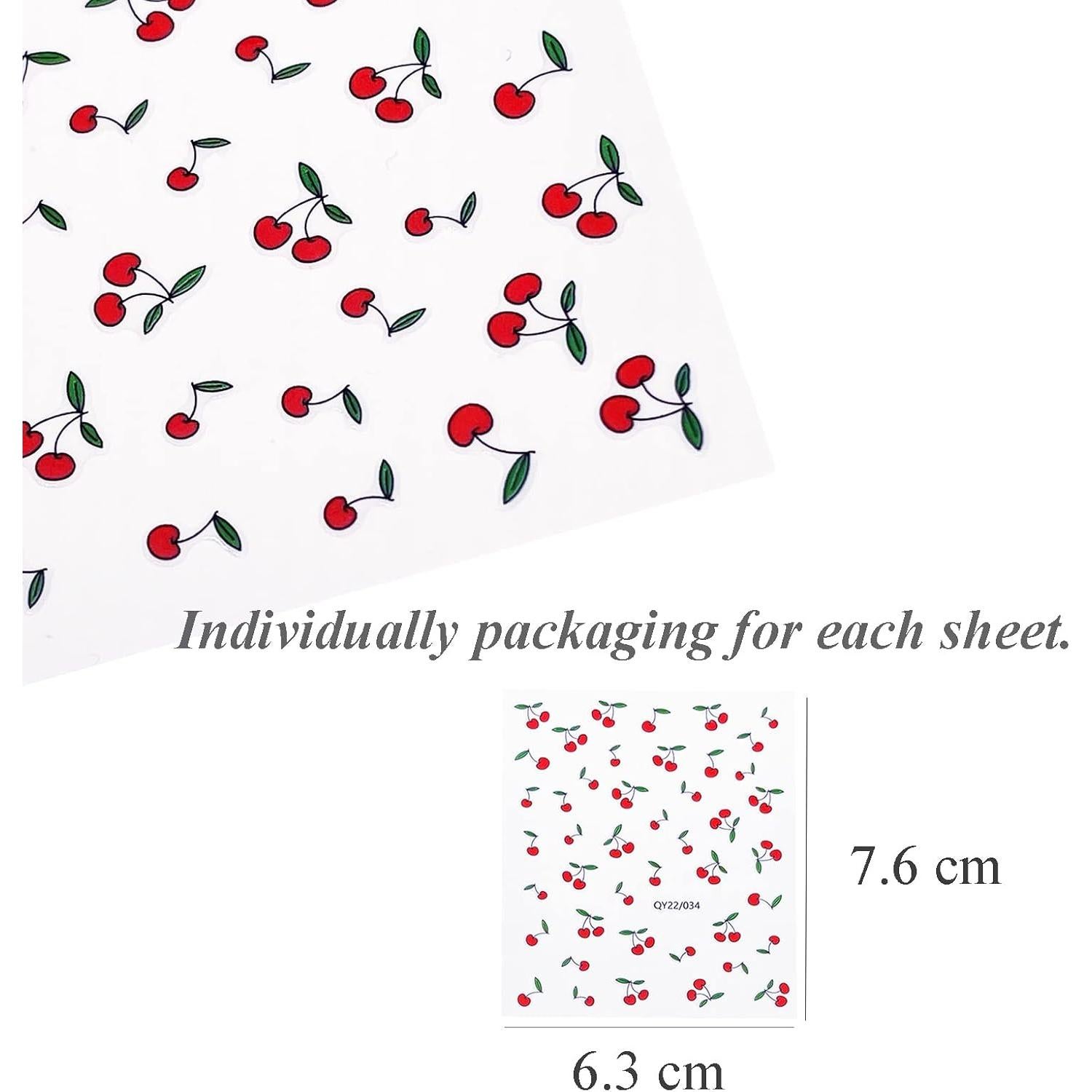 10 Hojas Stickers de Uñas IHUKEIT para Niños Arcoíris