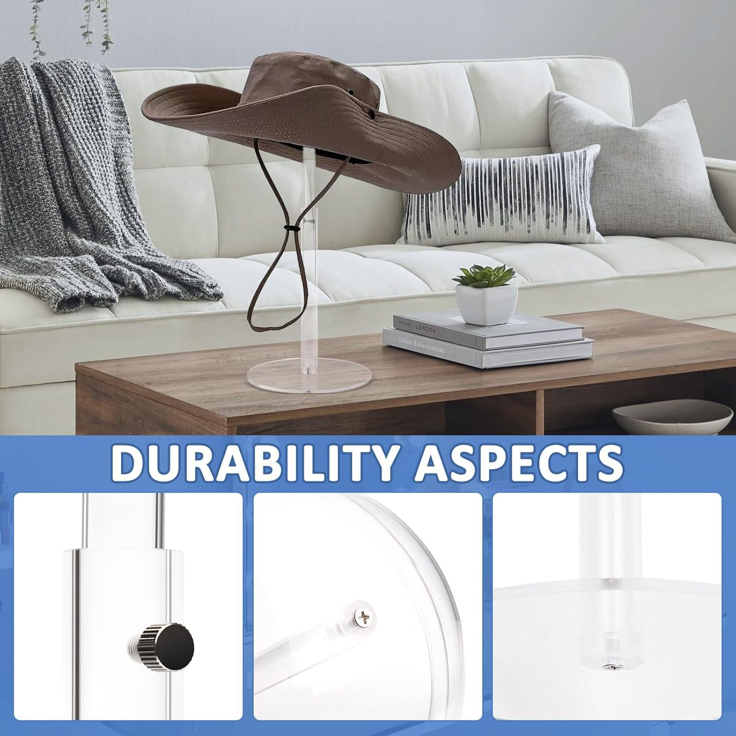 Soporte de Sombrero Acrílico Ajustable 2 PCS DEYISHANG