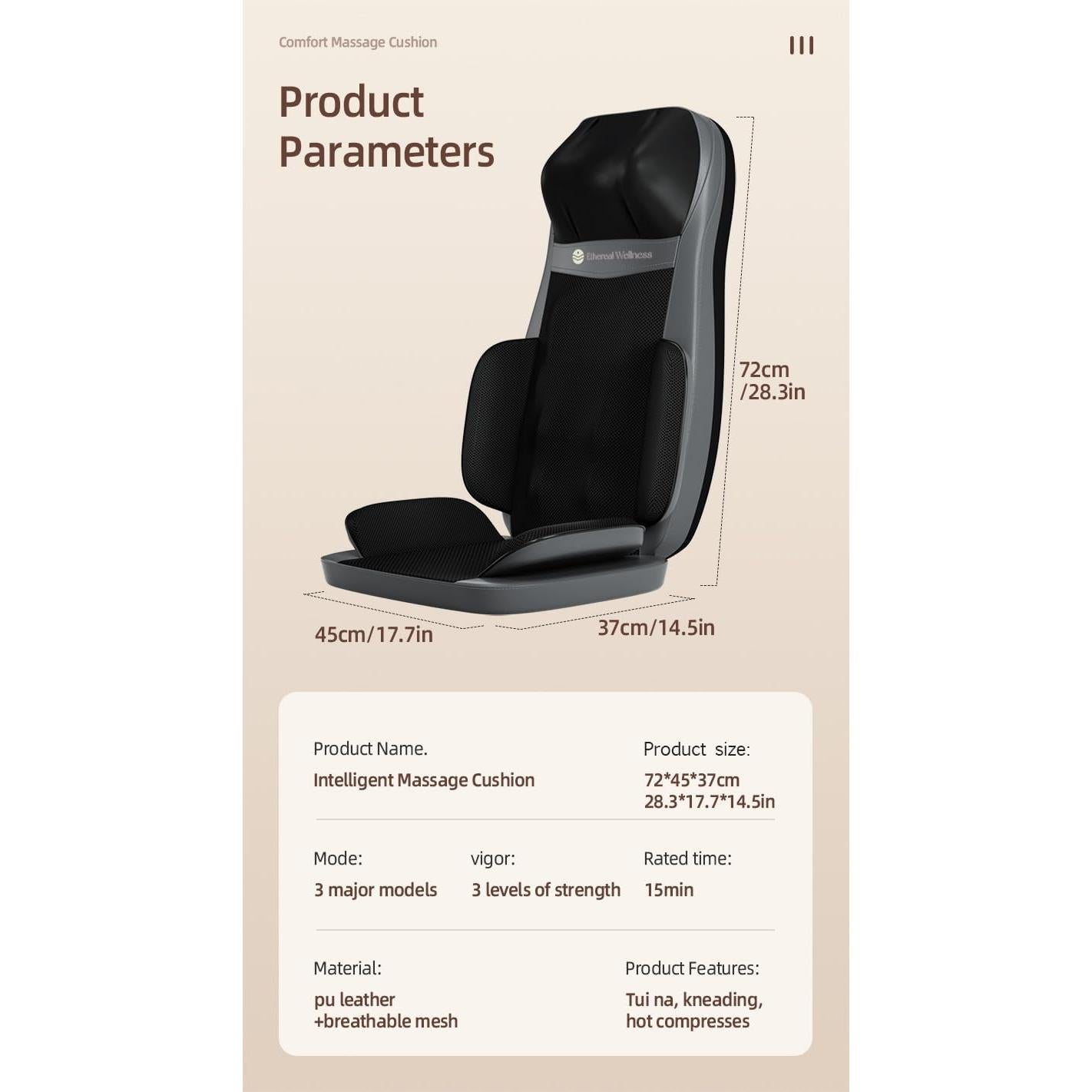 Silla de Masaje Shiatsu GL-48 con Calor y Vibración - Negro