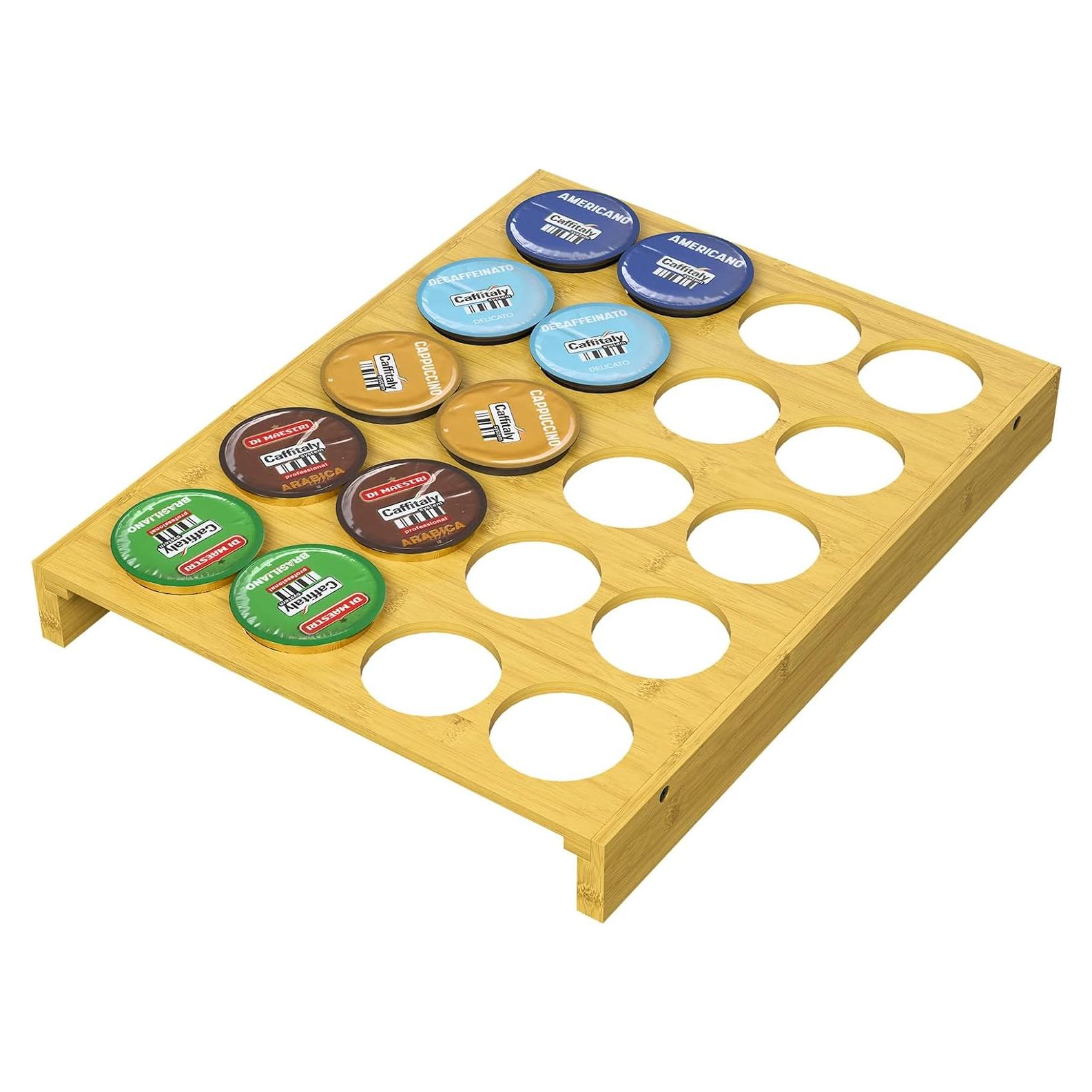 Organizador de Cajones PEKER para 20 Cápsulas de Café de Bambú