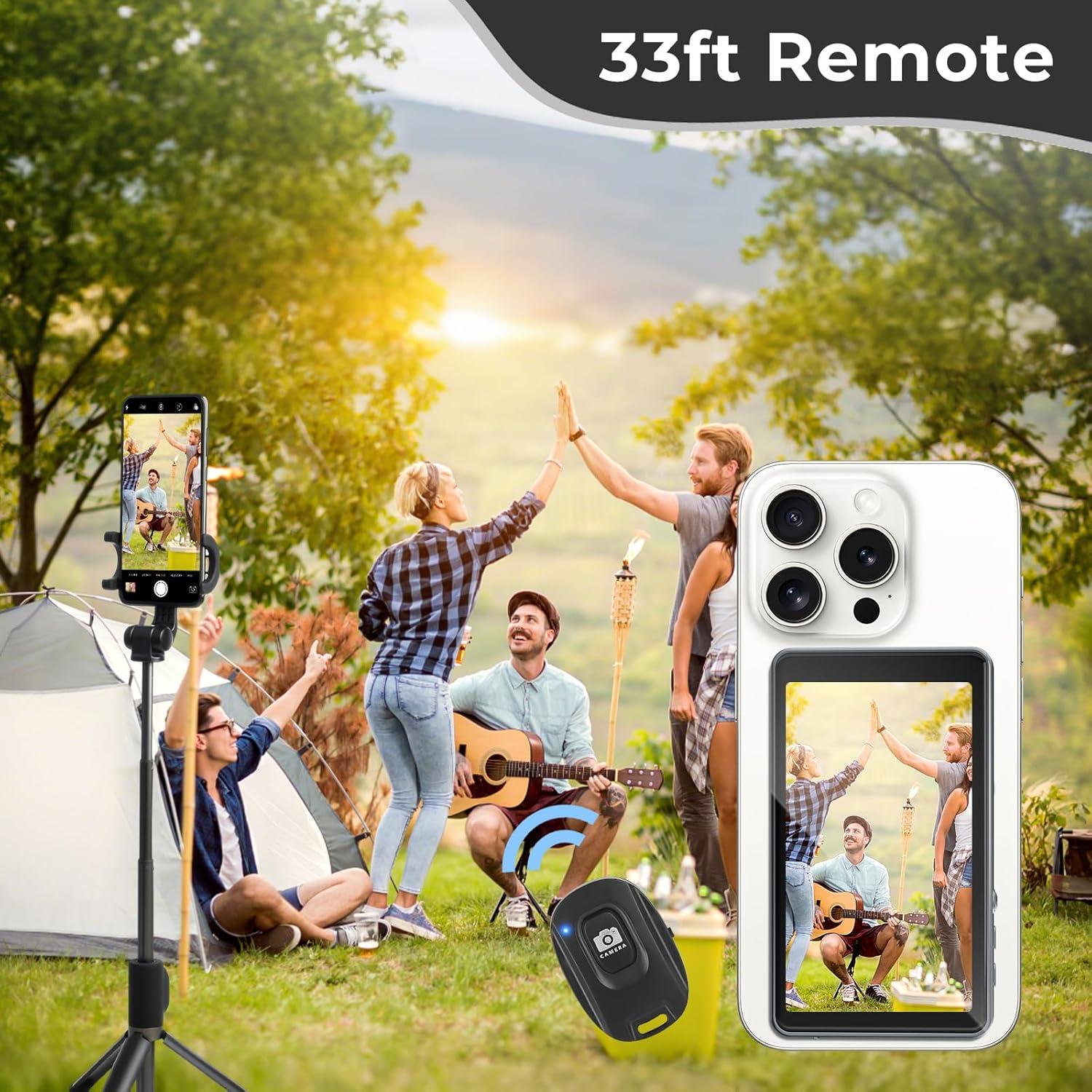 Monitor de Selfie Inalámbrico Budbeay 1800mAh Control Remoto