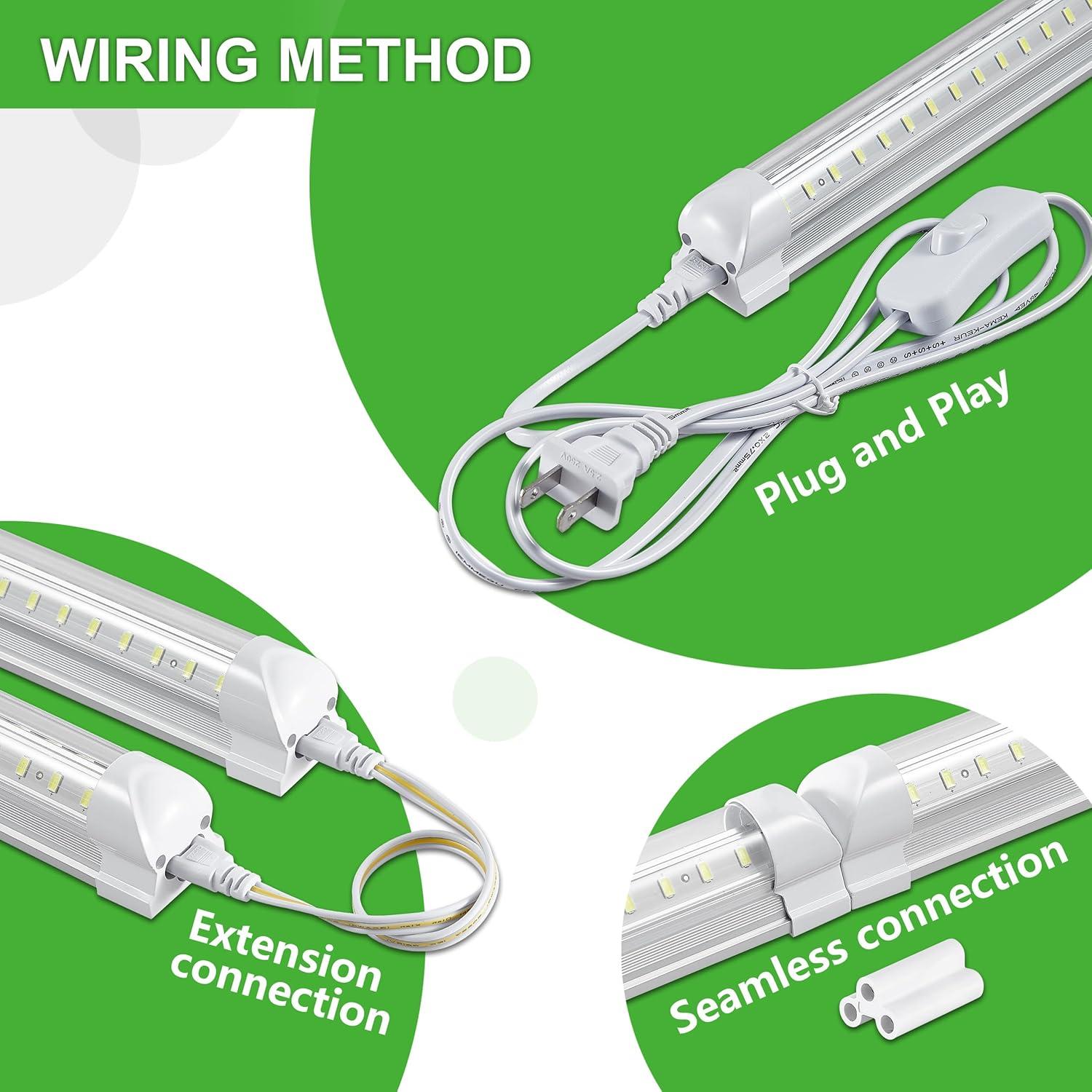 Luz de Taller LED 2FT 25W 3500LM 6000K Skymoat - 2 Paquete