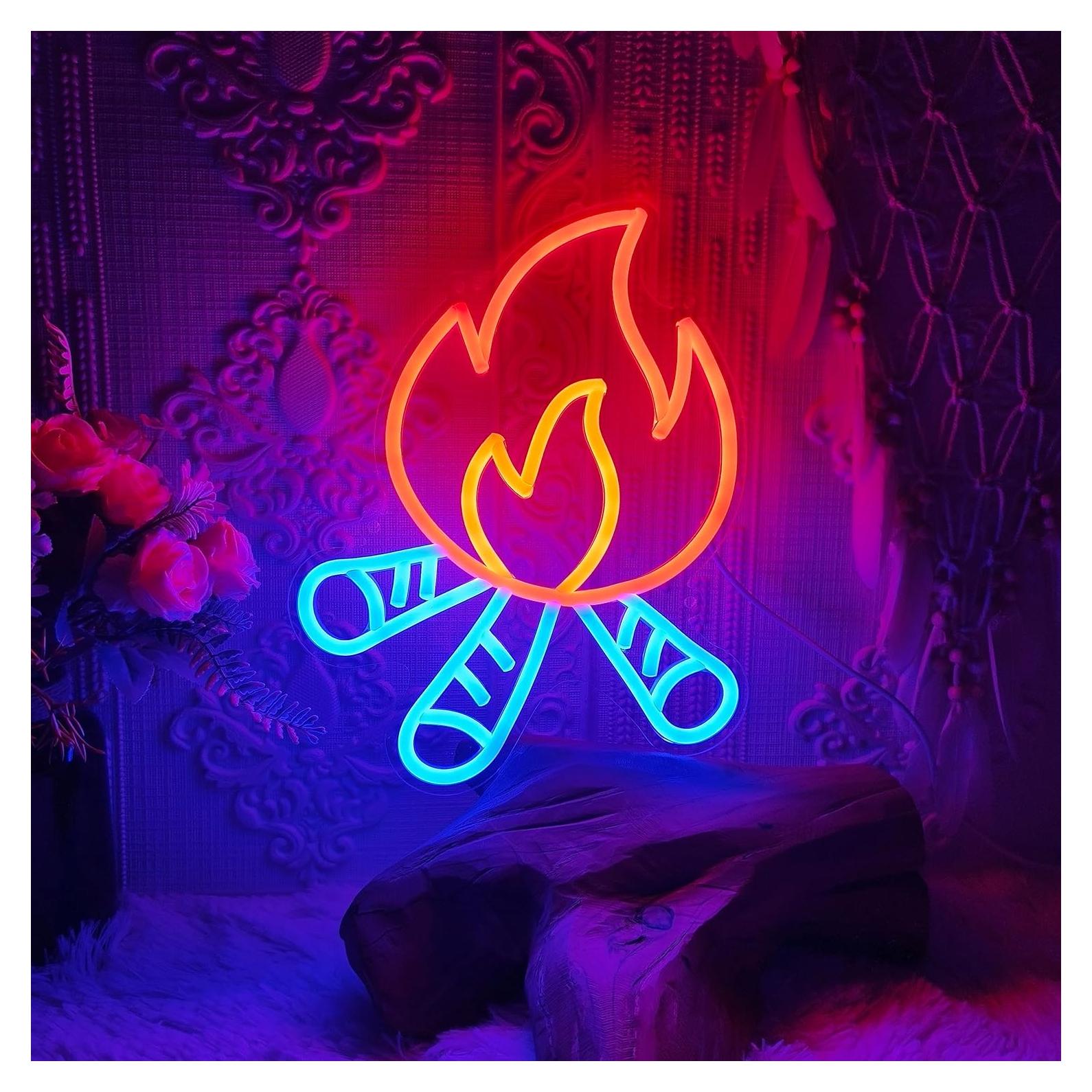 Luz de Neón LED Goolsee Fogata 27.9x27.9cm Dimmable