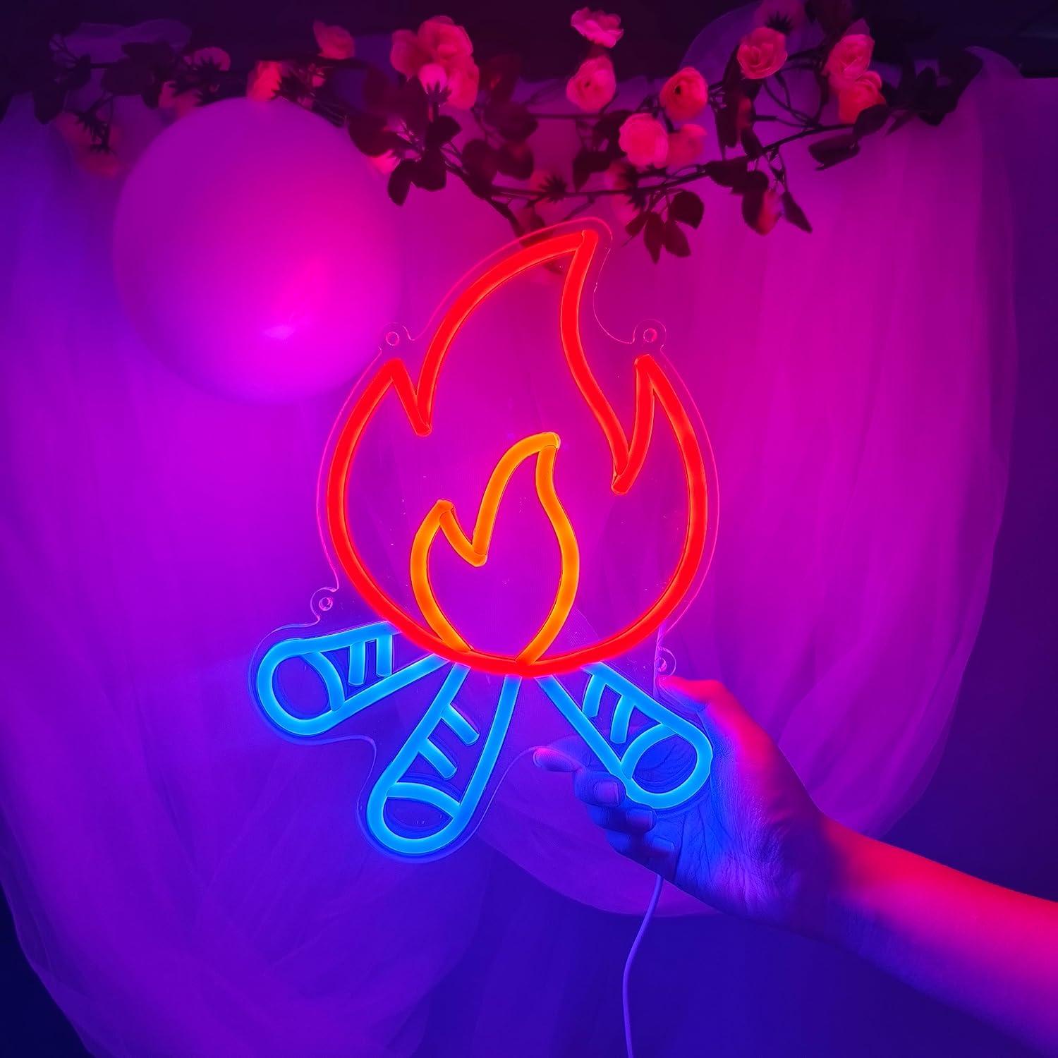 Luz de Neón LED Goolsee Fogata 27.9x27.9cm Dimmable