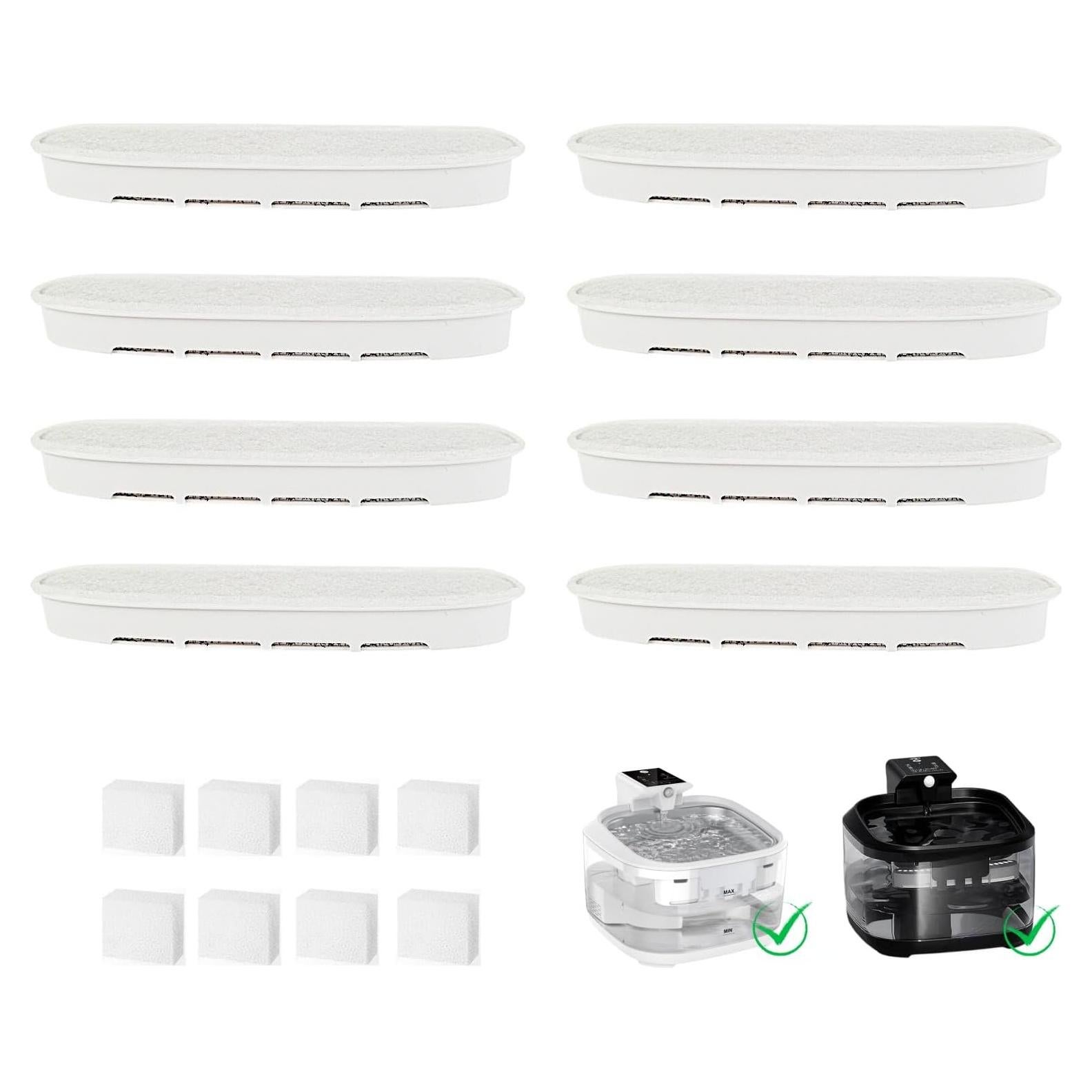 Filtro de agua para gatos ANTERLE FT999, 8 filtros y esponjas