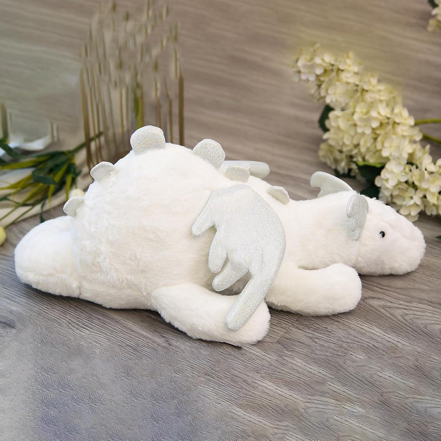 Dragón de Nieve de Peluche Miumray 61cm Blanco para Niños