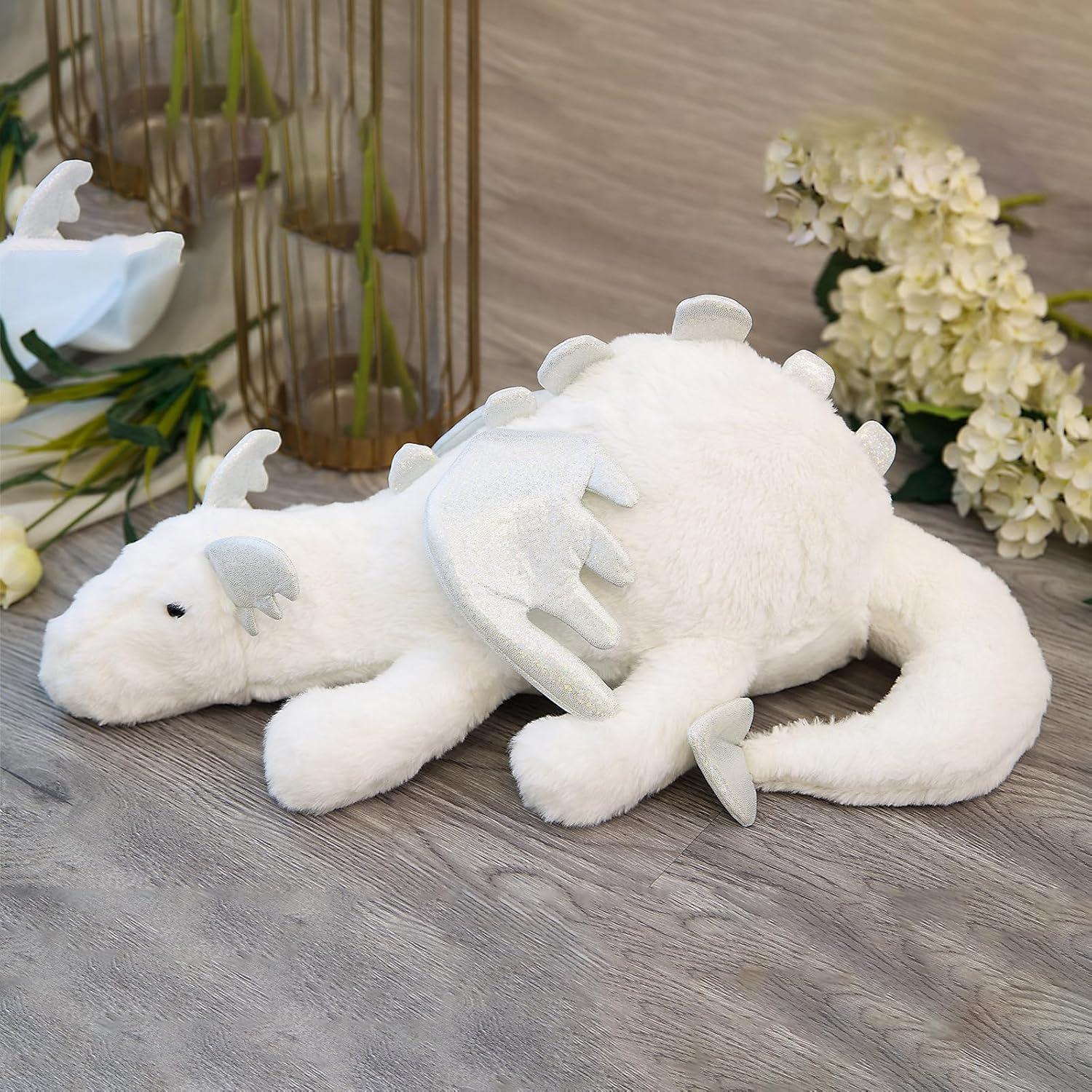 Dragón de Nieve de Peluche Miumray 61cm Blanco para Niños