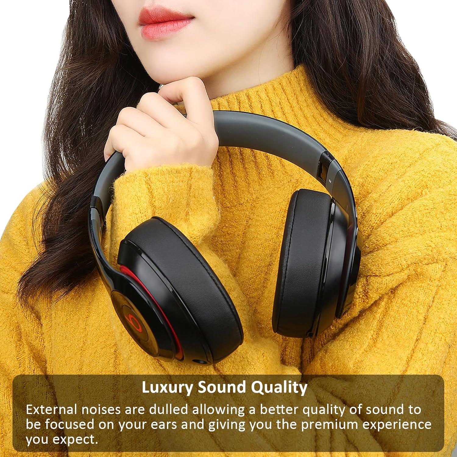 Almohadillas de Reemplazo Earrock para Auriculares Beats Studio 2 y 3 - Espuma de Memoria y Cuero Sintético