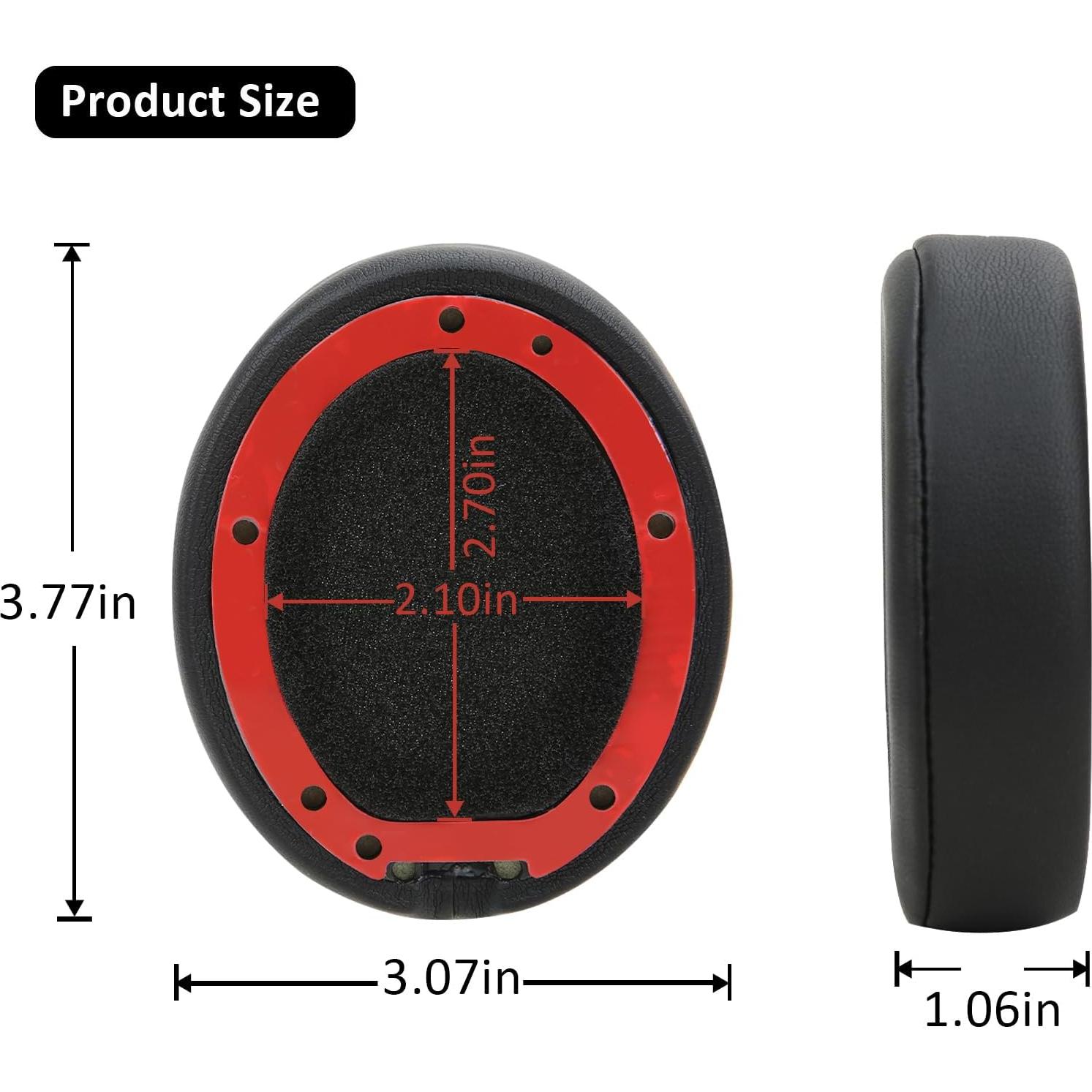 Almohadillas de Reemplazo Earrock para Auriculares Beats Studio 2 y 3 - Espuma de Memoria y Cuero Sintético