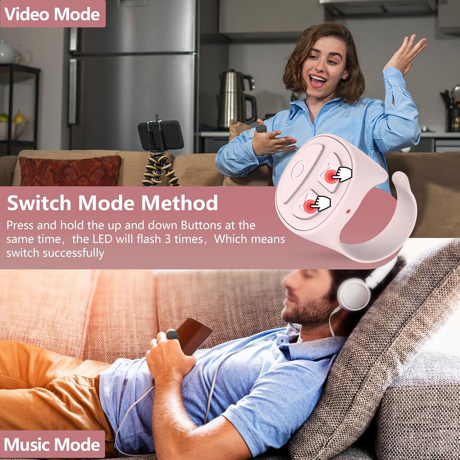 Anillo de Desplazamiento Bluetooth SOFAMIRI Rosa Bebé Control Remoto