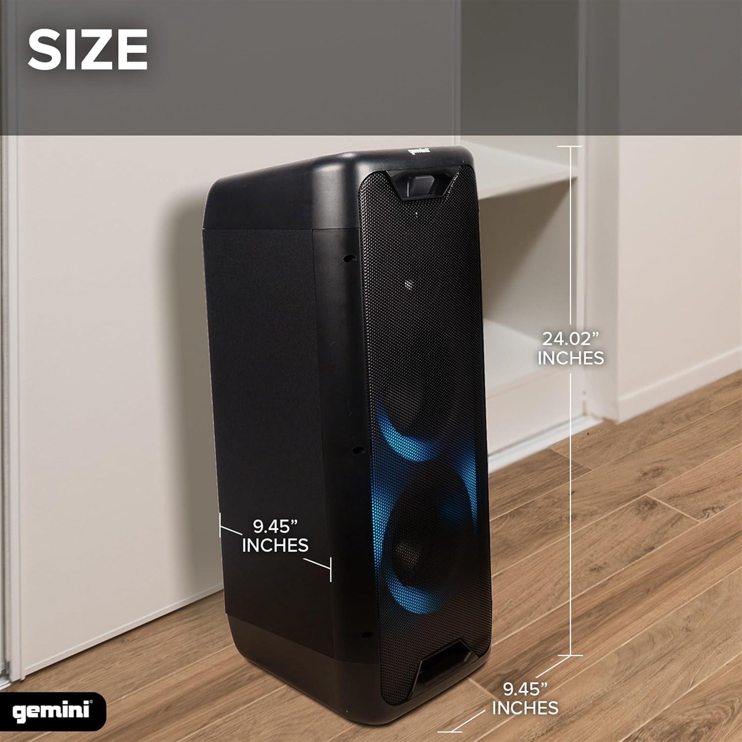 Altavoz Bluetooth Gemini GLS-550 800W con Luces LED y Micrófono