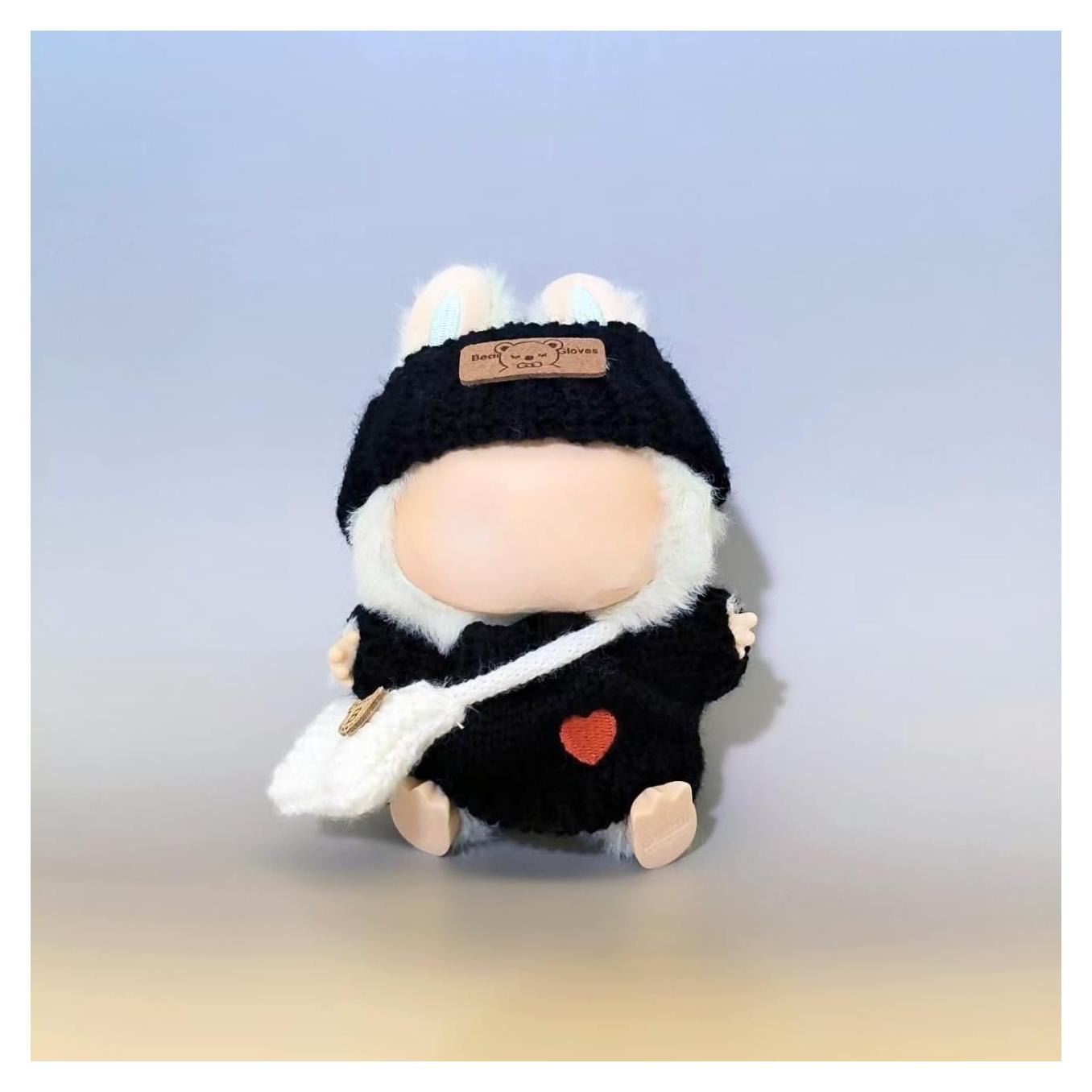 Conjunto de Atuendo LBB Suéter Corazones Bordados Negro