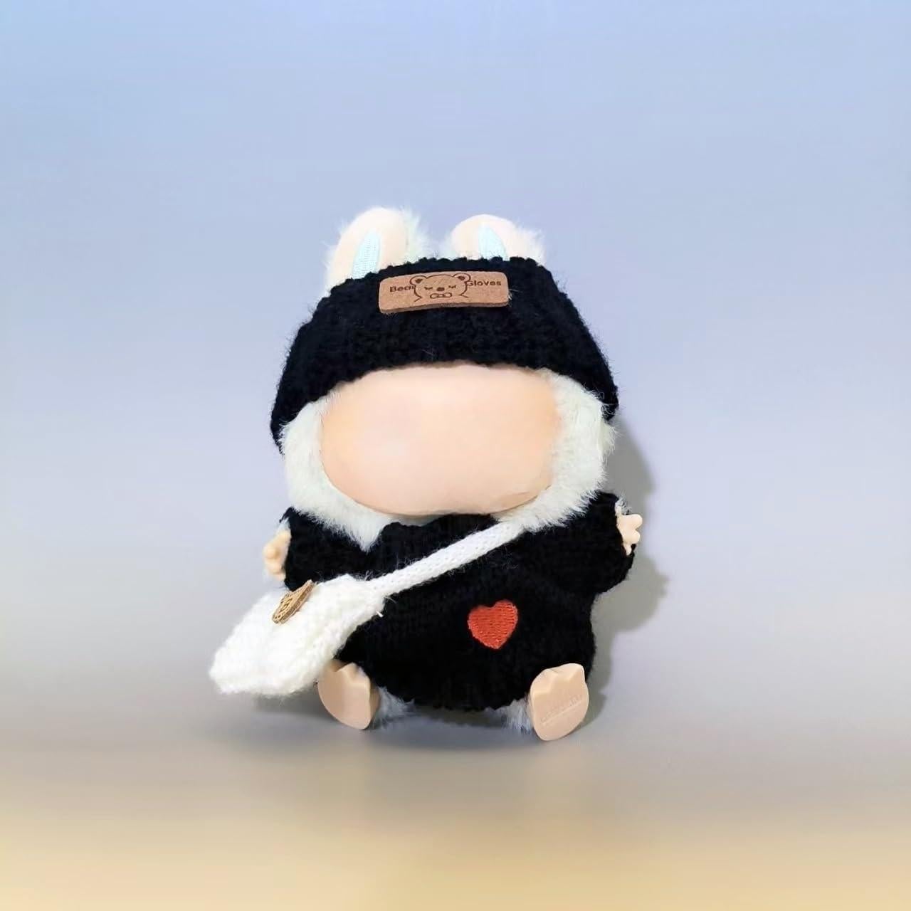 Conjunto de Atuendo LBB Suéter Corazones Bordados Negro