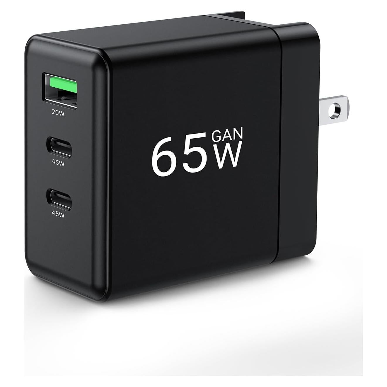 Cargador USB C UMERYU 65W Plegable Rápido para MacBook y iPhone