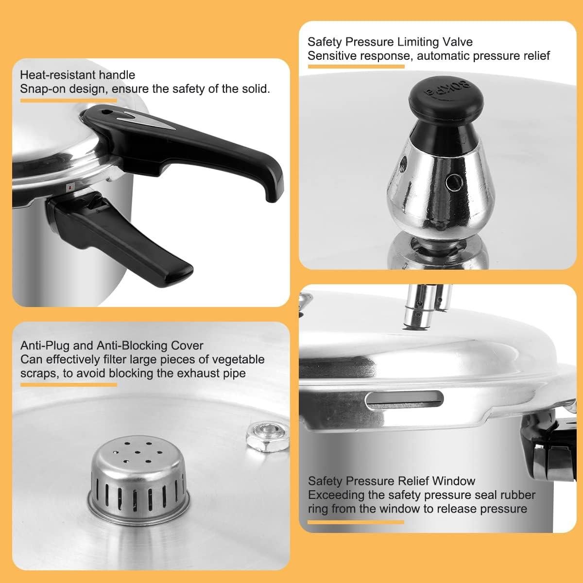 Olla a presión Fulgutonit 12qt de aluminio con rejilla