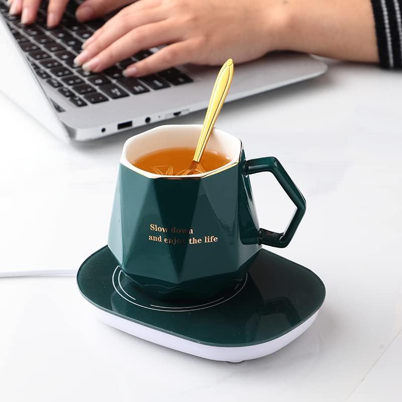 Calentador de café eléctrico Xingzixi con taza y cuchara 400ml