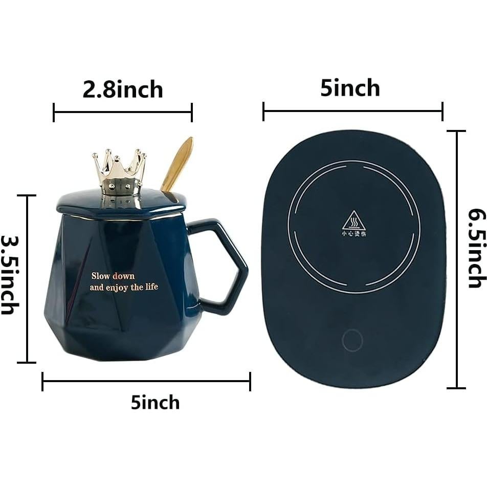 Calentador de café eléctrico Xingzixi con taza y cuchara 400ml