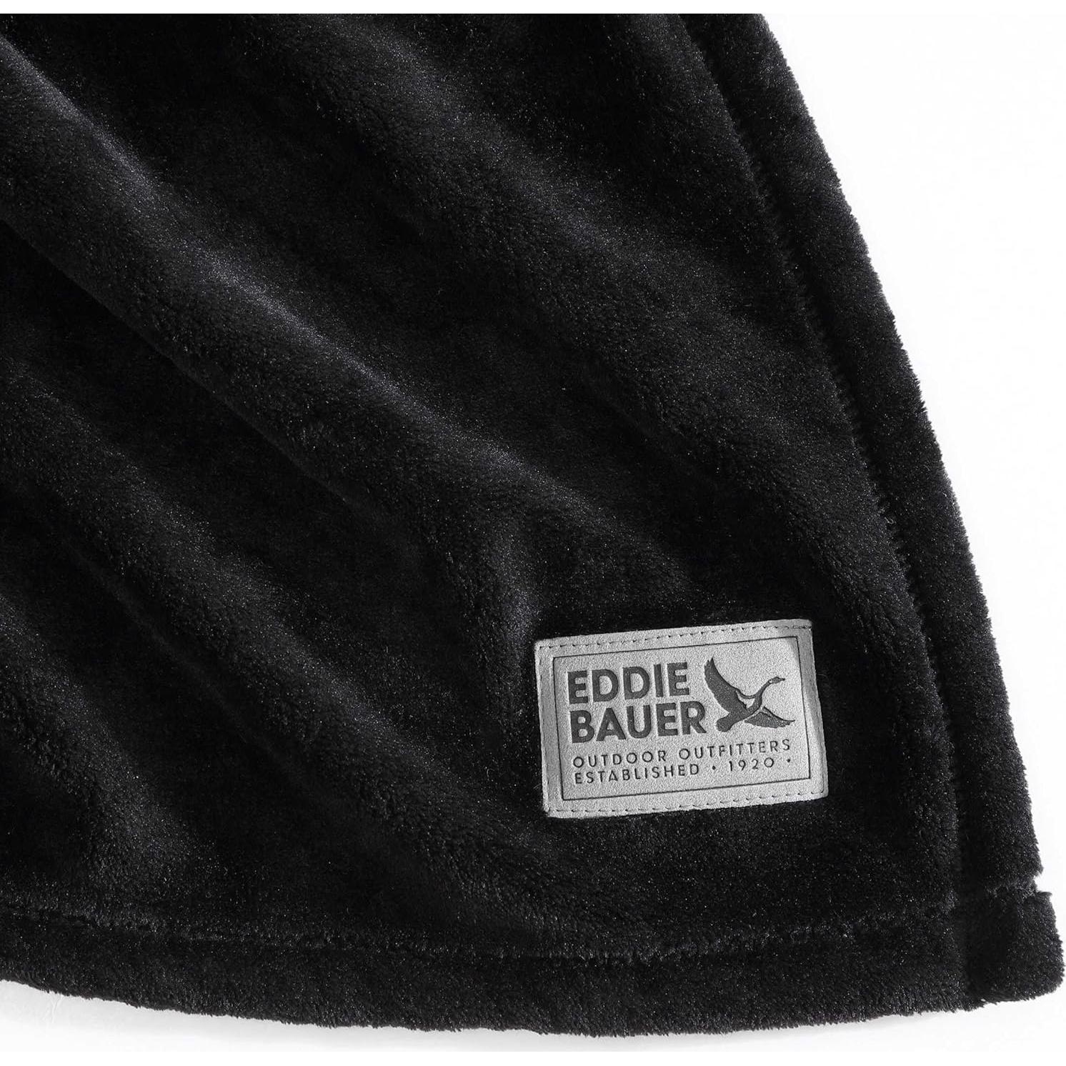Eddie Bauer - King Blanket, Ultra Soft & Warm Plush Bedding, Bedding Set for The Colder Seasons (Black, King)