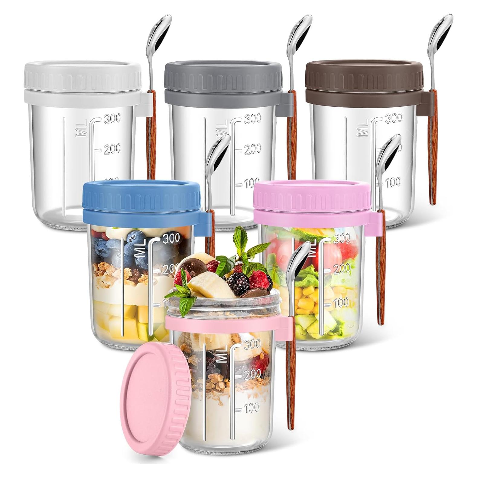 Contenedores de Avena Nocturna Yeenhoopy 6 Paquetes 473ml