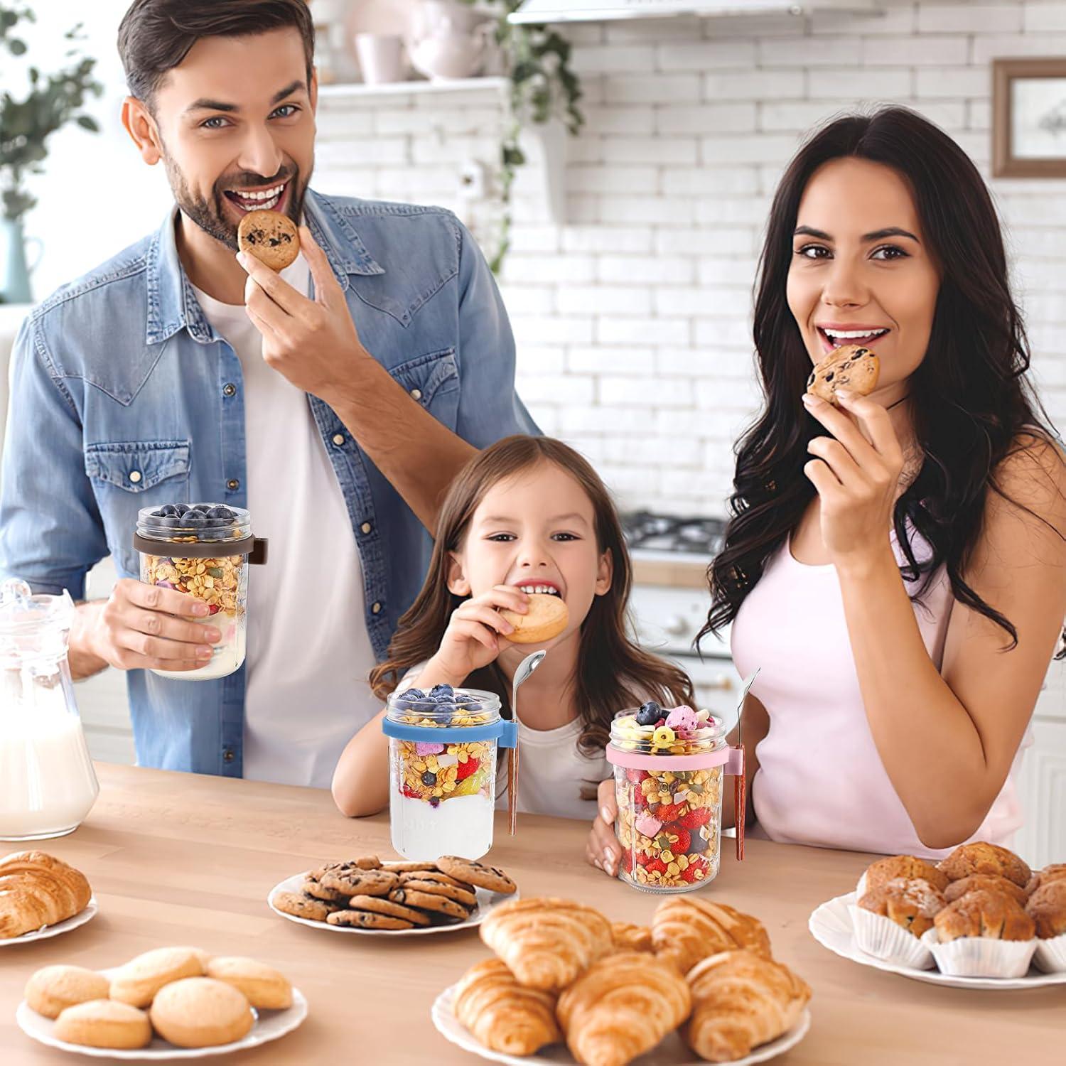 Contenedores de Avena Nocturna Yeenhoopy 6 Paquetes 473ml