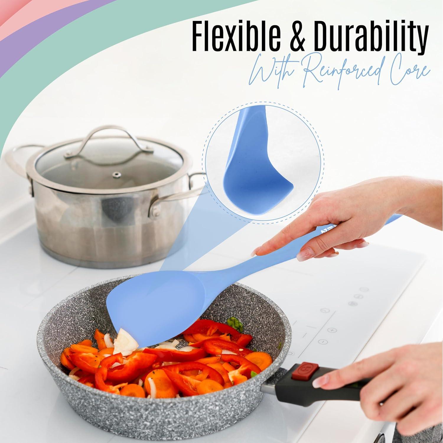 Set de 4 Espátulas de Silicona Nextop - Utensilios de Cocina Azul