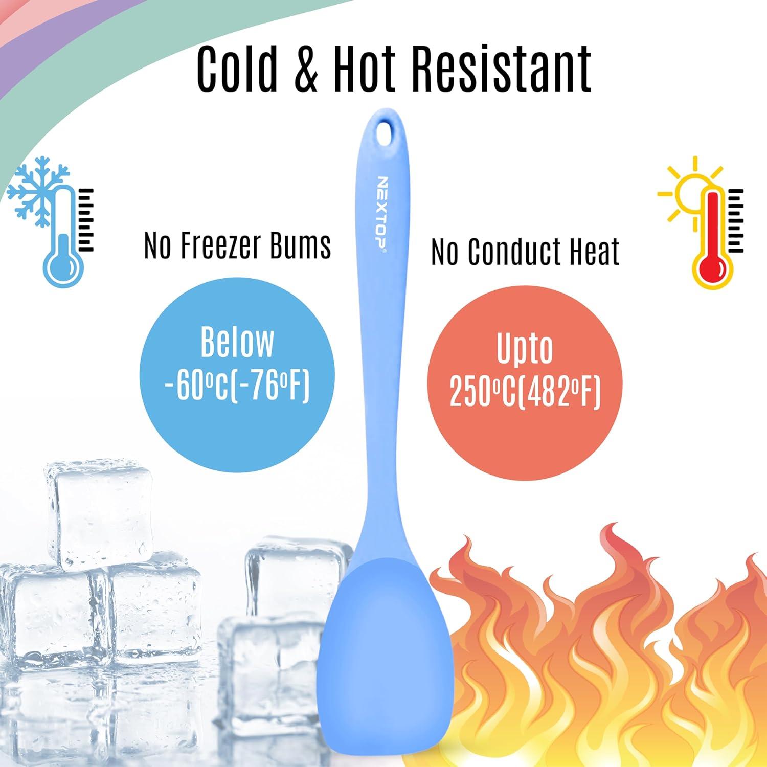 Set de 4 Espátulas de Silicona Nextop - Utensilios de Cocina Azul