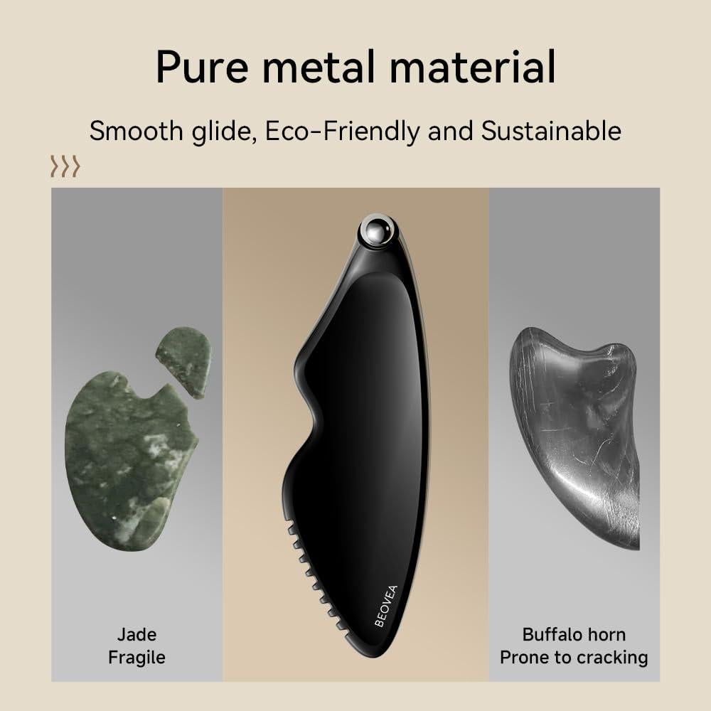 Herramienta Gua Sha Facial BEOVEA - Masaje de Metal Premium
