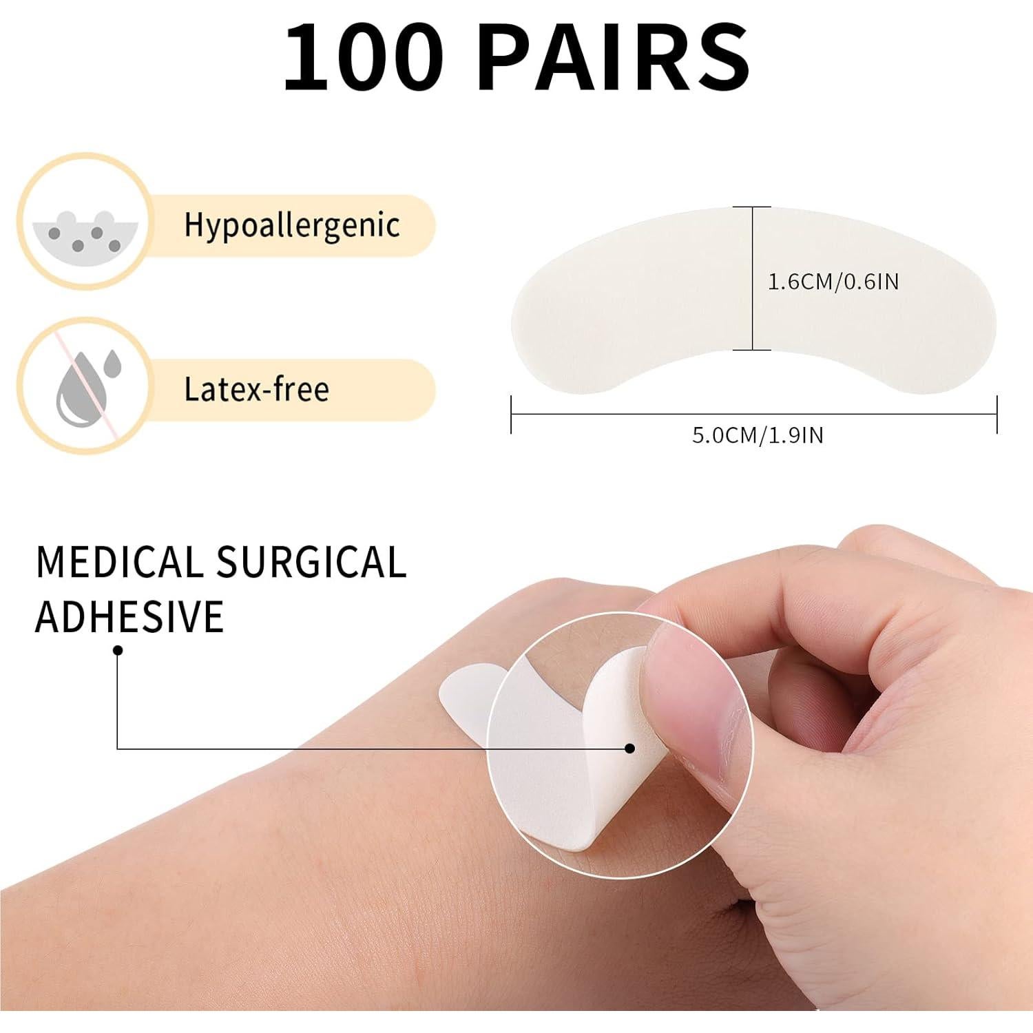 100 Almohadillas de Espuma Hipoalergénicas Miuffue para Ojos