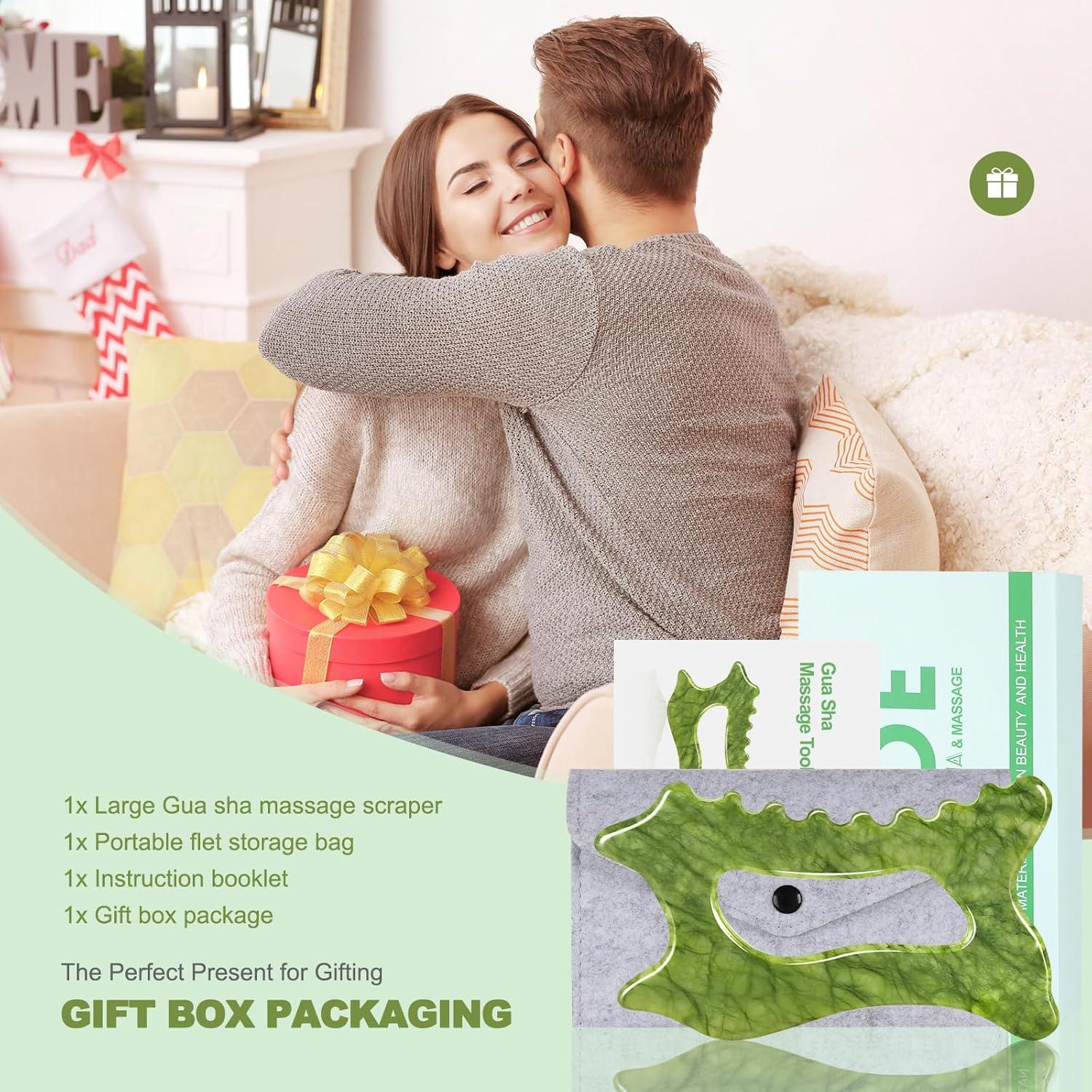 Set de Herramientas Gua Sha de Jade 6 en 1 Crossmoon - Masaje Facial y Corporal