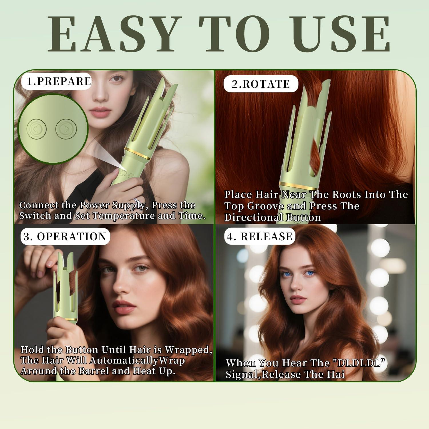 Rizador Automático Varitas Rizadas Verde 4 Temperaturas