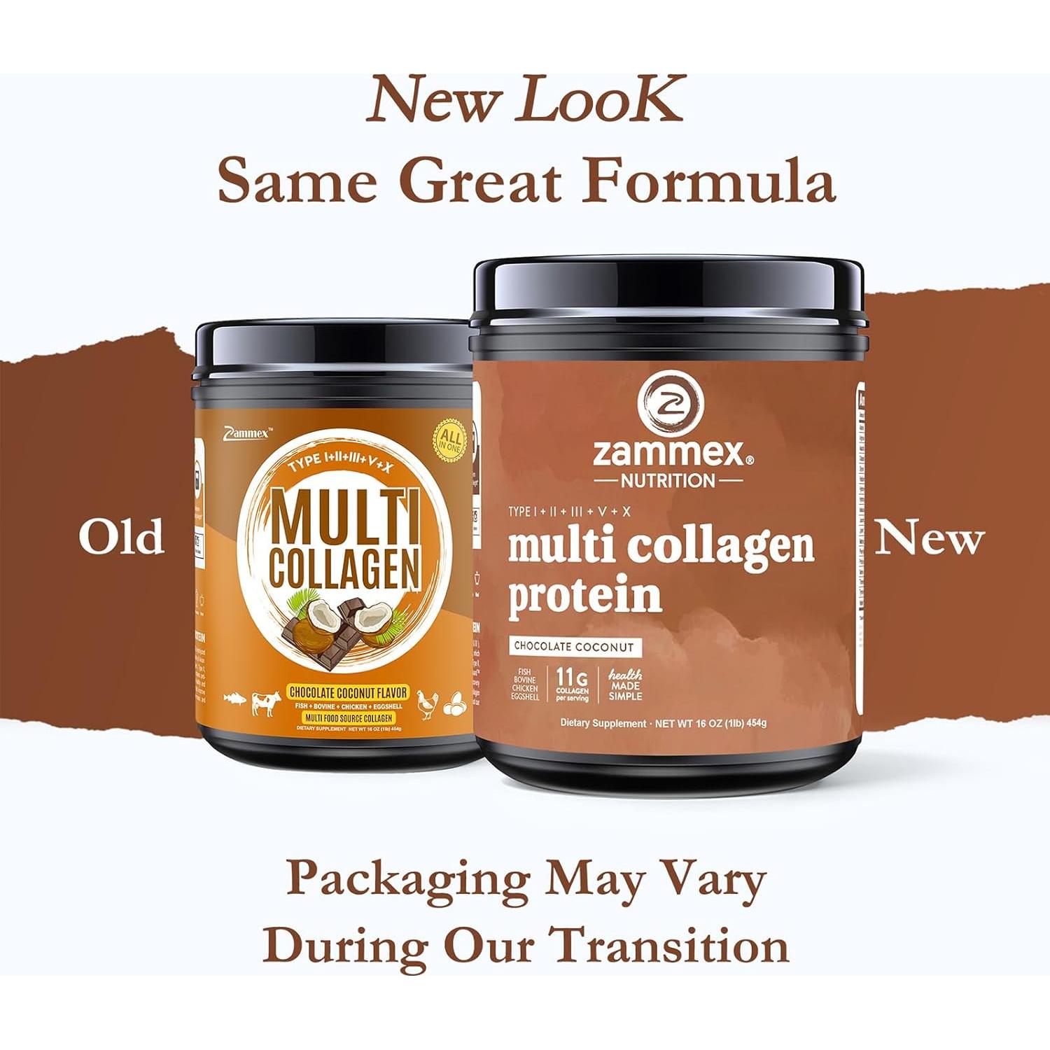 Zammex Polvo de Proteína de Colágeno Múltiple 41 Porciones Chocolate