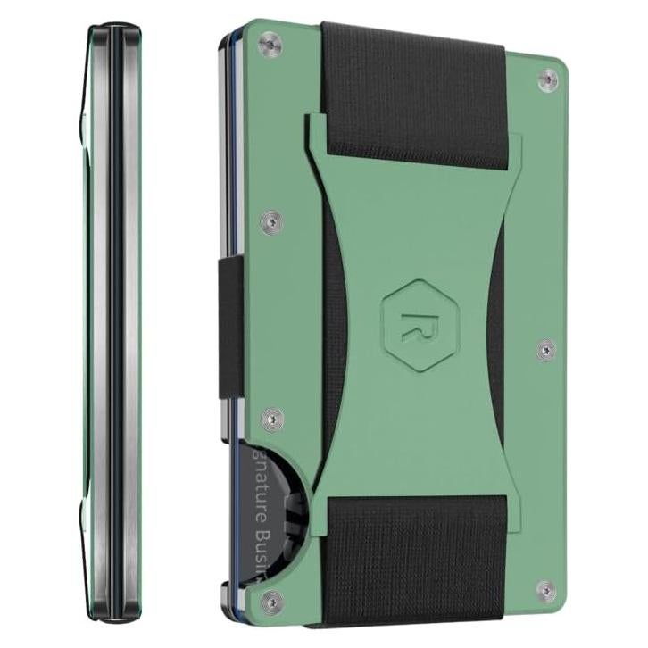 Cartera Minimalista The Ridge para Mujeres - Bloqueo RFID Eucalipto