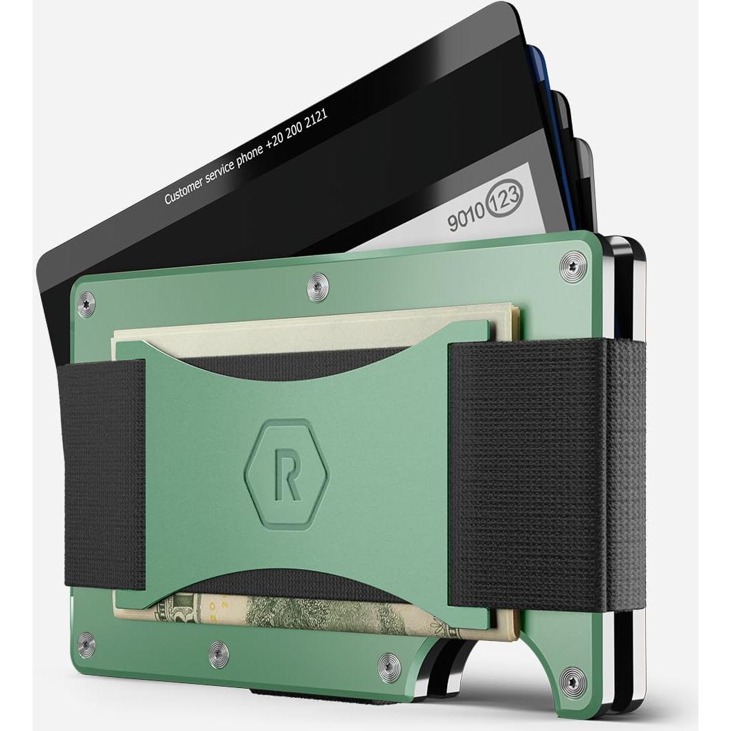 Cartera Minimalista The Ridge para Mujeres - Bloqueo RFID Eucalipto